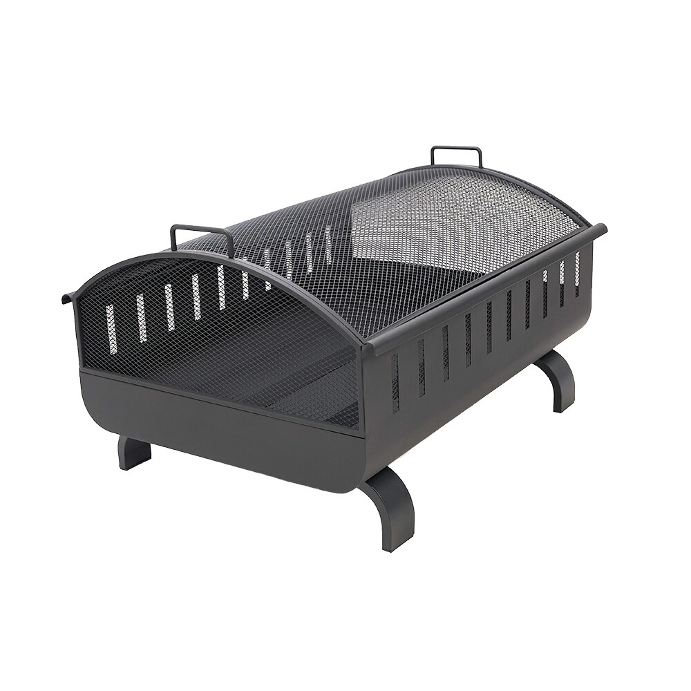 Style Selections 22.5-in W Black Steel Wood-Burning Fire Pit