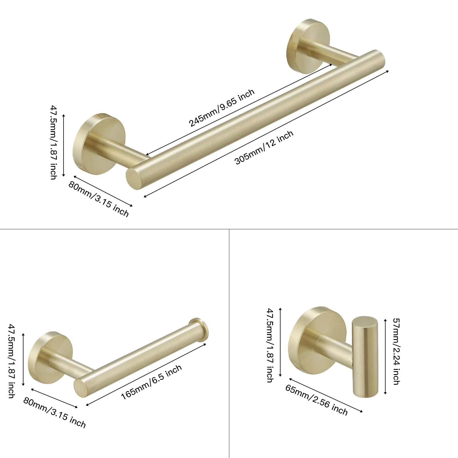 BWE A-91062-BG-3 Decorative-Bath-Hardware-Kits - View #5