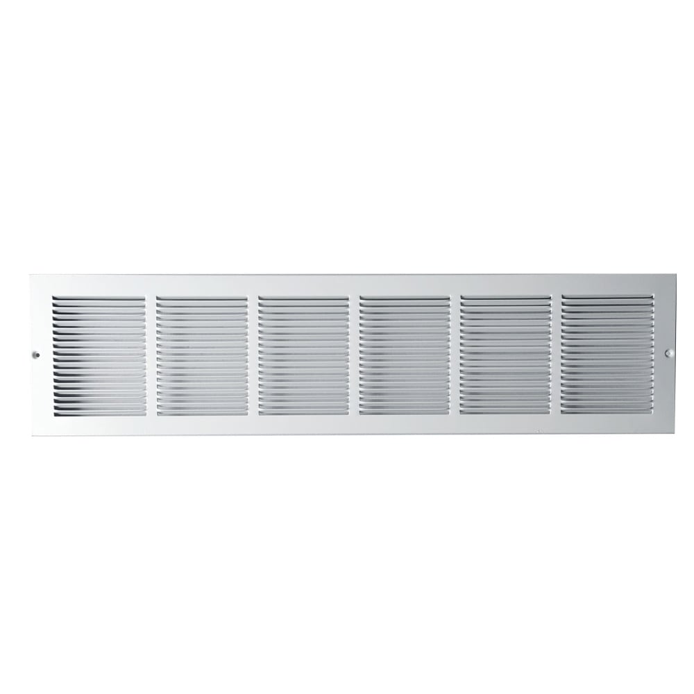 RELIABILT 9573006WH 30-in x 6-in Steel White Baseboard grille ( Outside Width- 31.75-in )
