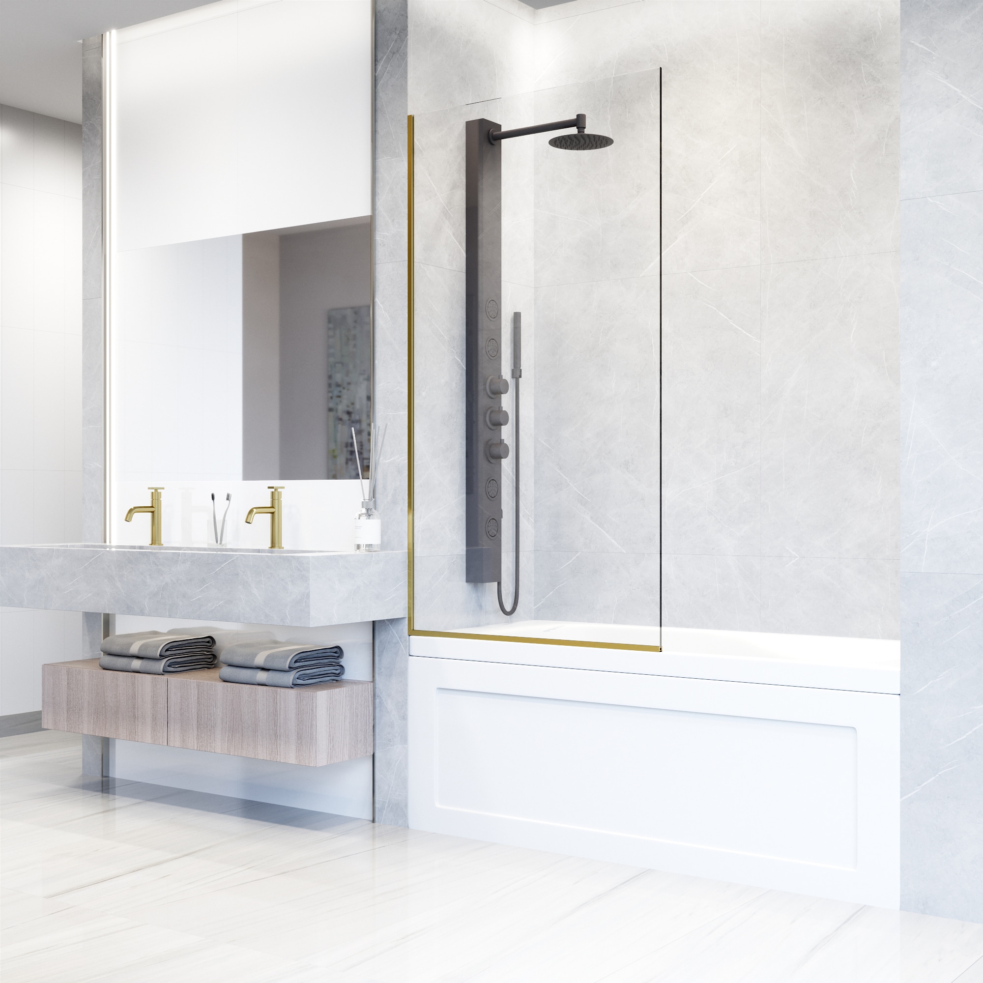VIGO VG6075MGCL3462 Bathtub-Doors - View #4