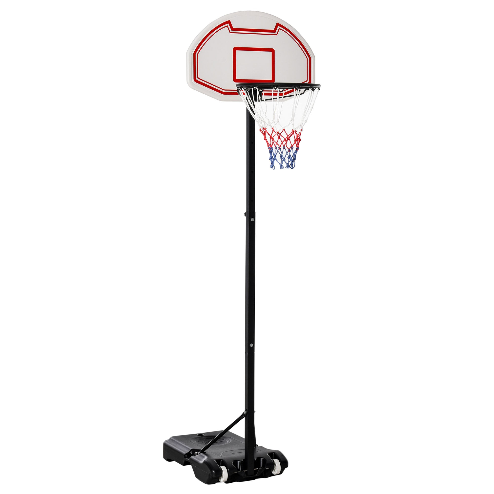 LOVMOR Soozier Portable Basketball Hoop 57ft 29 Backboard White Indoor Outdoor