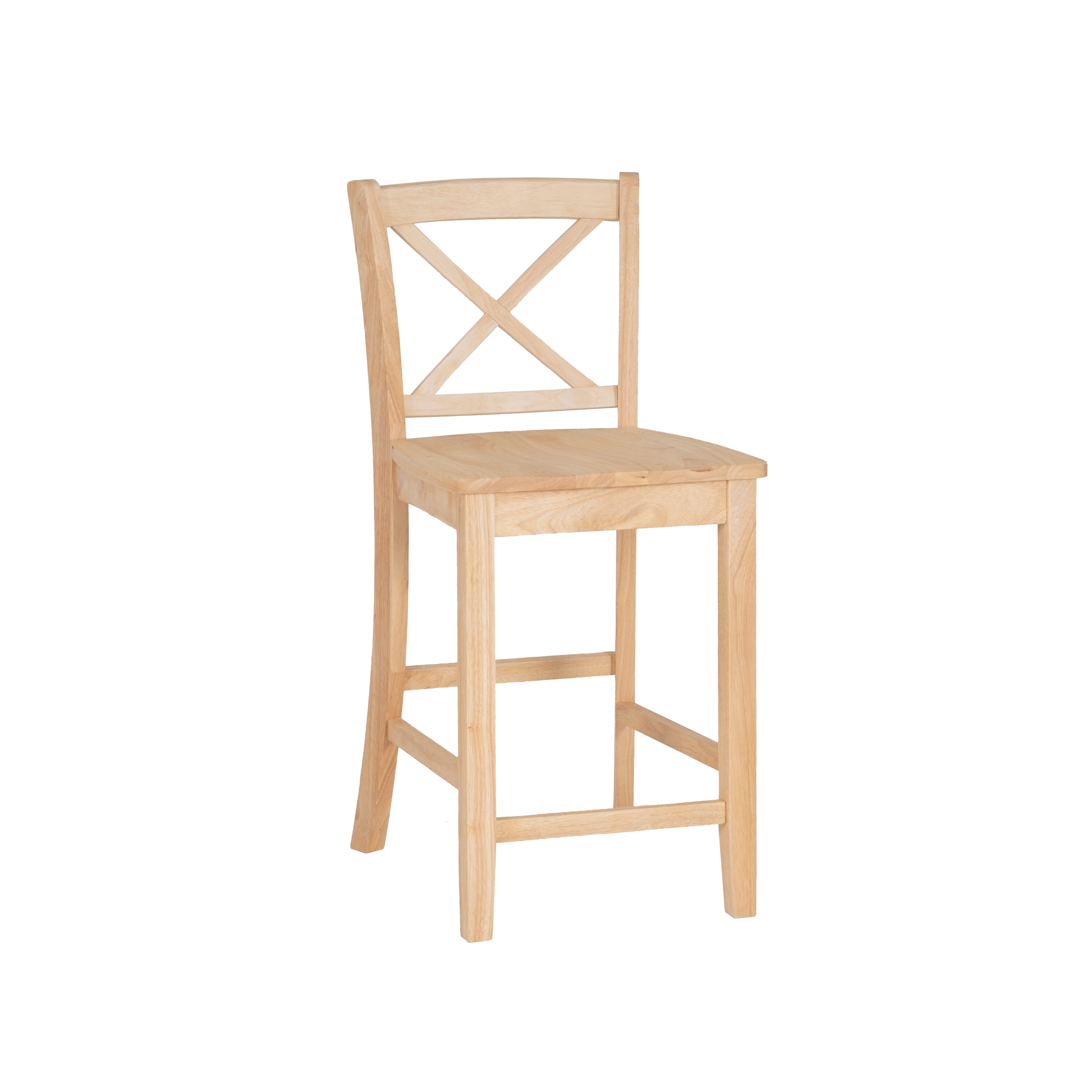 Linon CS328UNF01KDU Unfinished 24-in H Counter height Wood Bar Stool