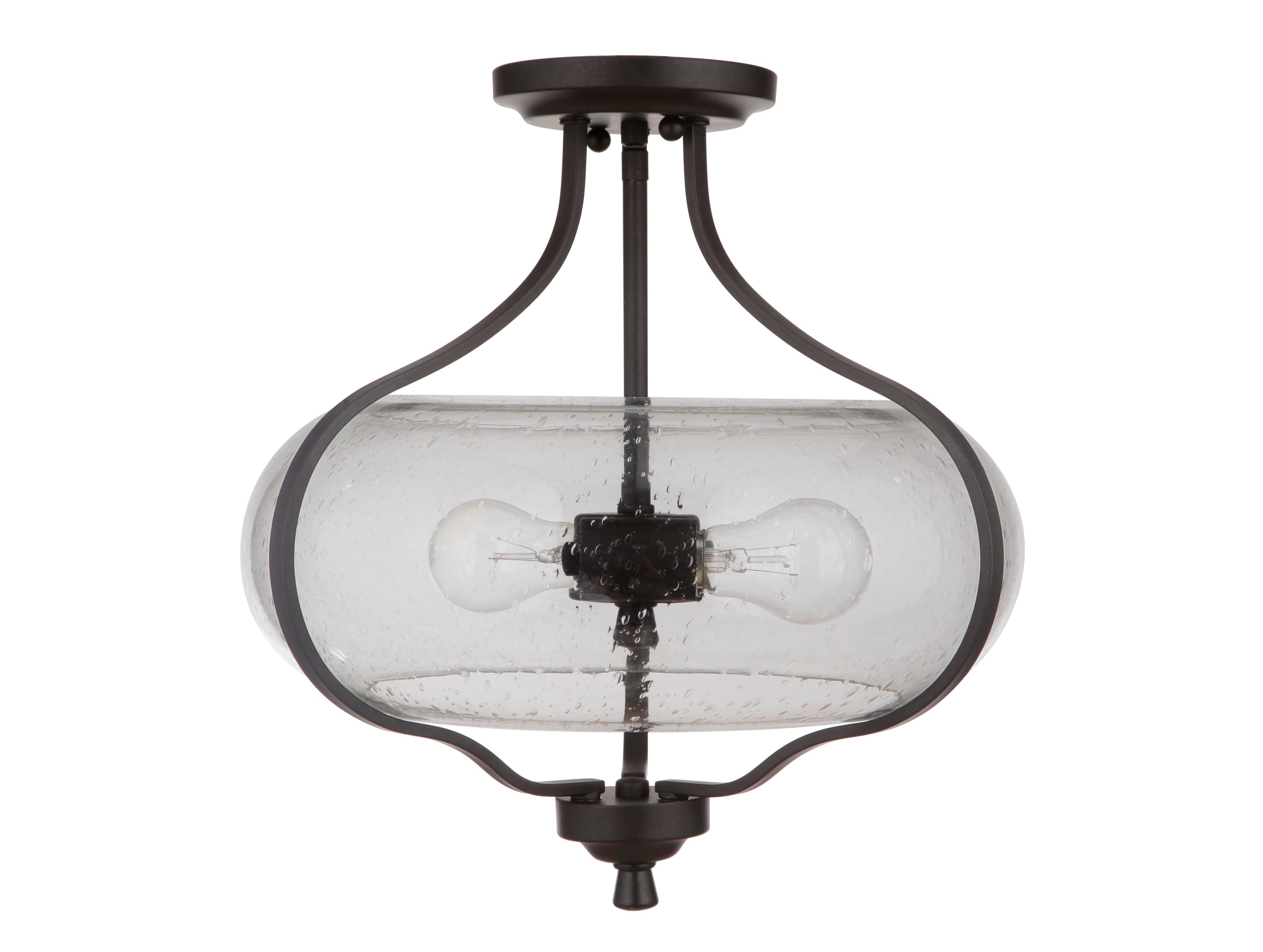 Craftmade 49952-ESP Serene 2 -Light 15.25-in Matte Bronze Semi Flush Mount Light