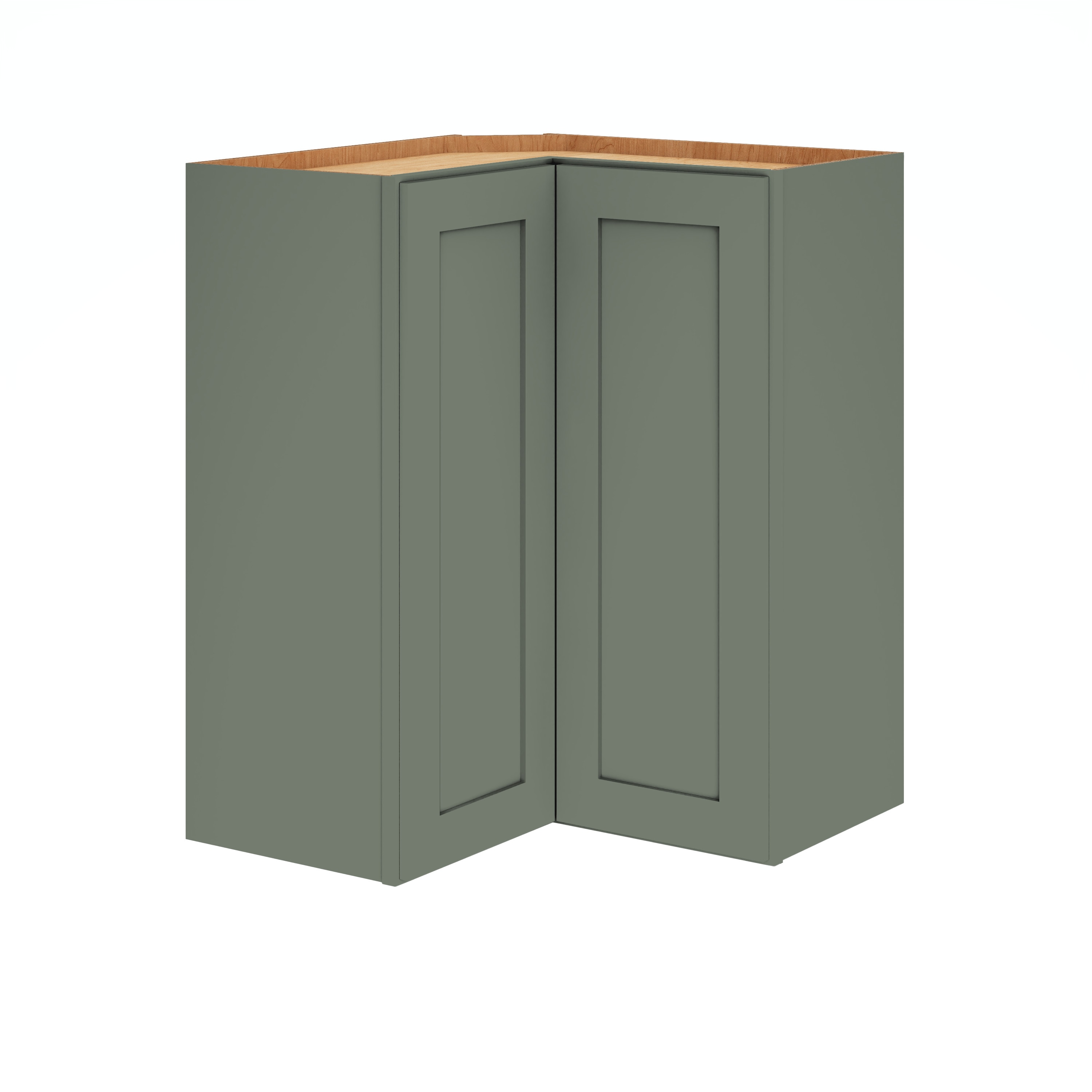 Diamond Express Jamestown 36-in W x 30-in H x 12-in D Moonstone Gray L-shaped Corner Wall Fully Assembled Plywood Cabinet (Recessed Panel Shaker Style)