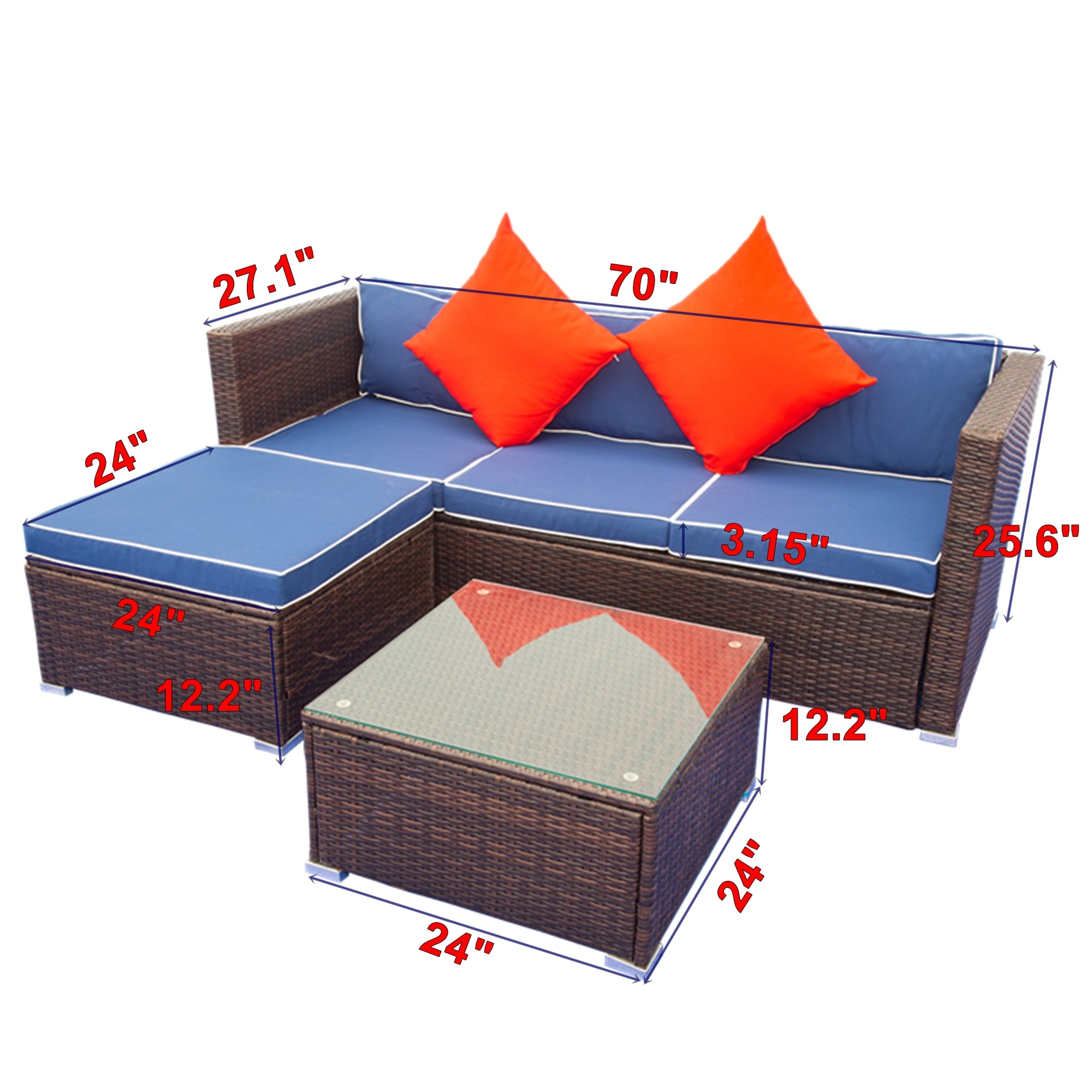 Flynama YC-V-W329-S00005 Patio-Conversation-Sets - View #12