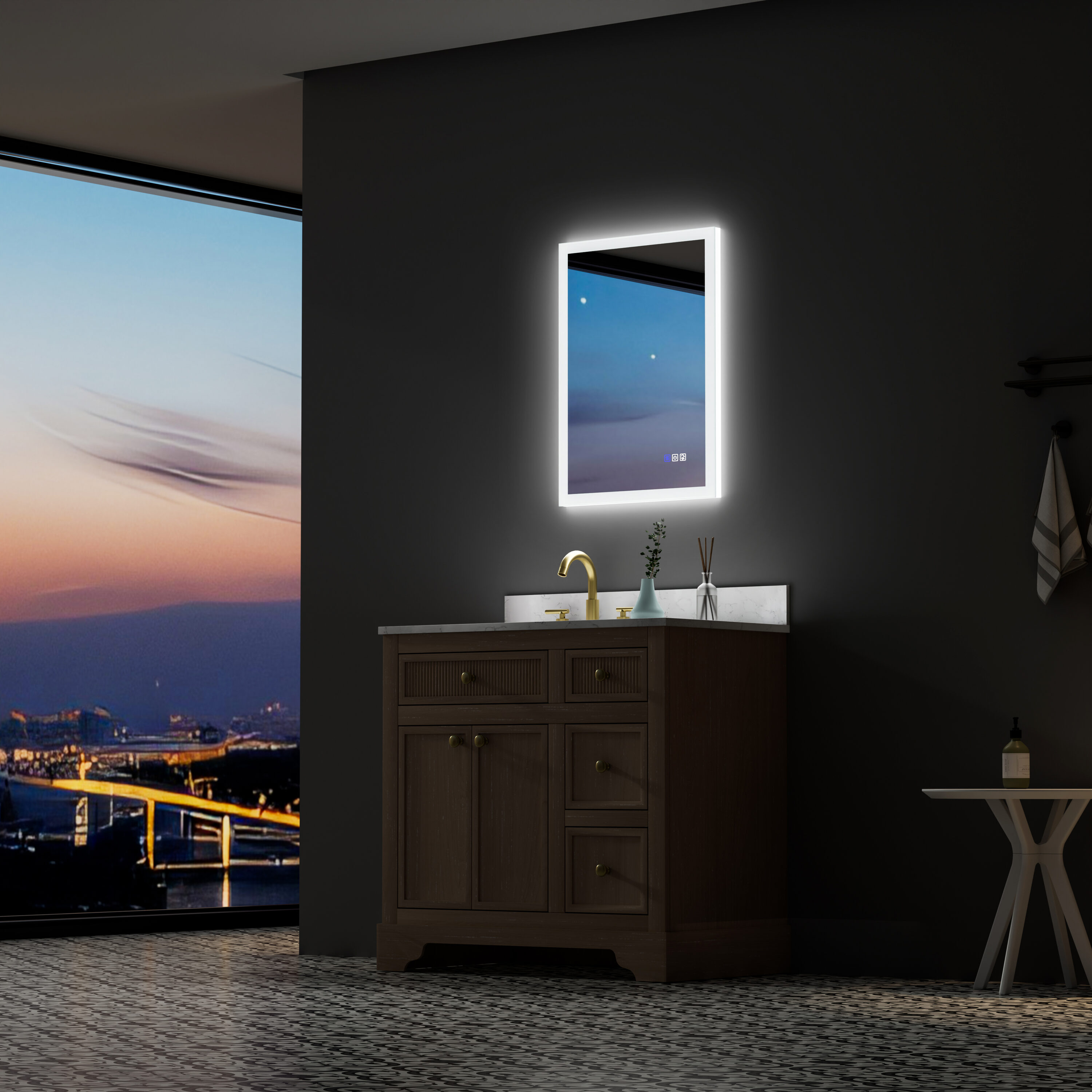 Forclover HYFE-8039CA Framed-Bath-Mirrors - View #2