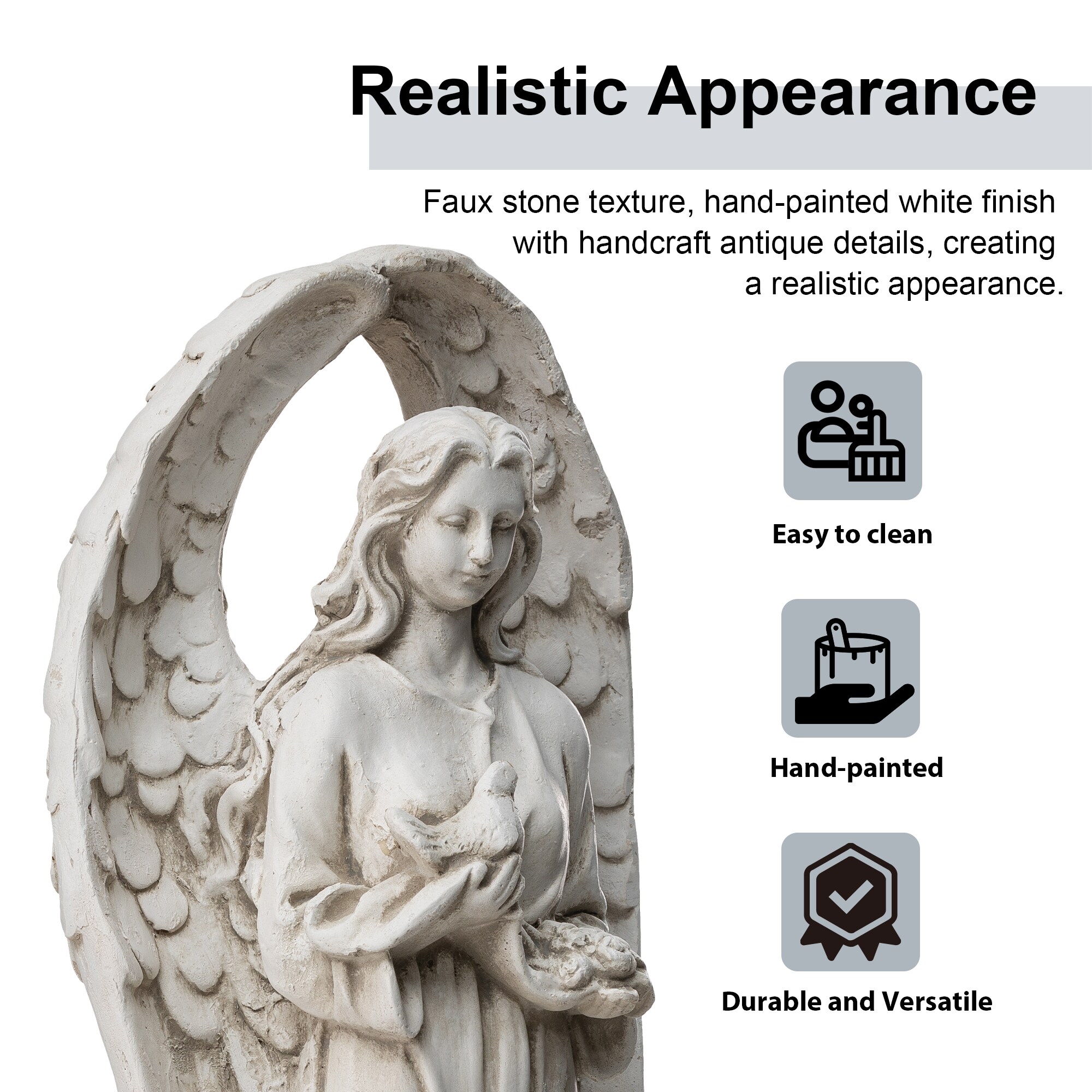Glitzhome 2025400051 Garden-Statue - View #7