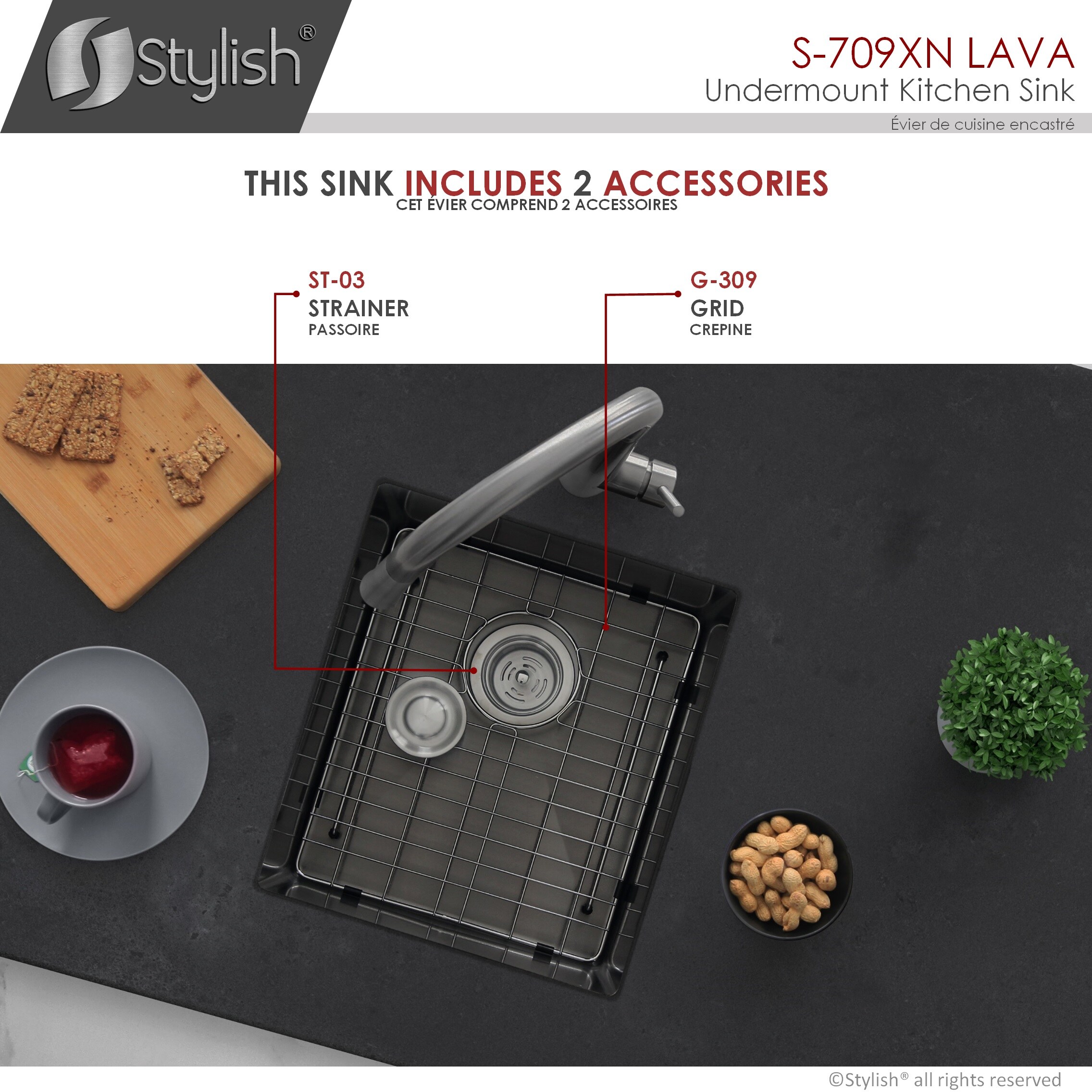 Stylish S-709XN1 Kitchen-Sinks - View #12