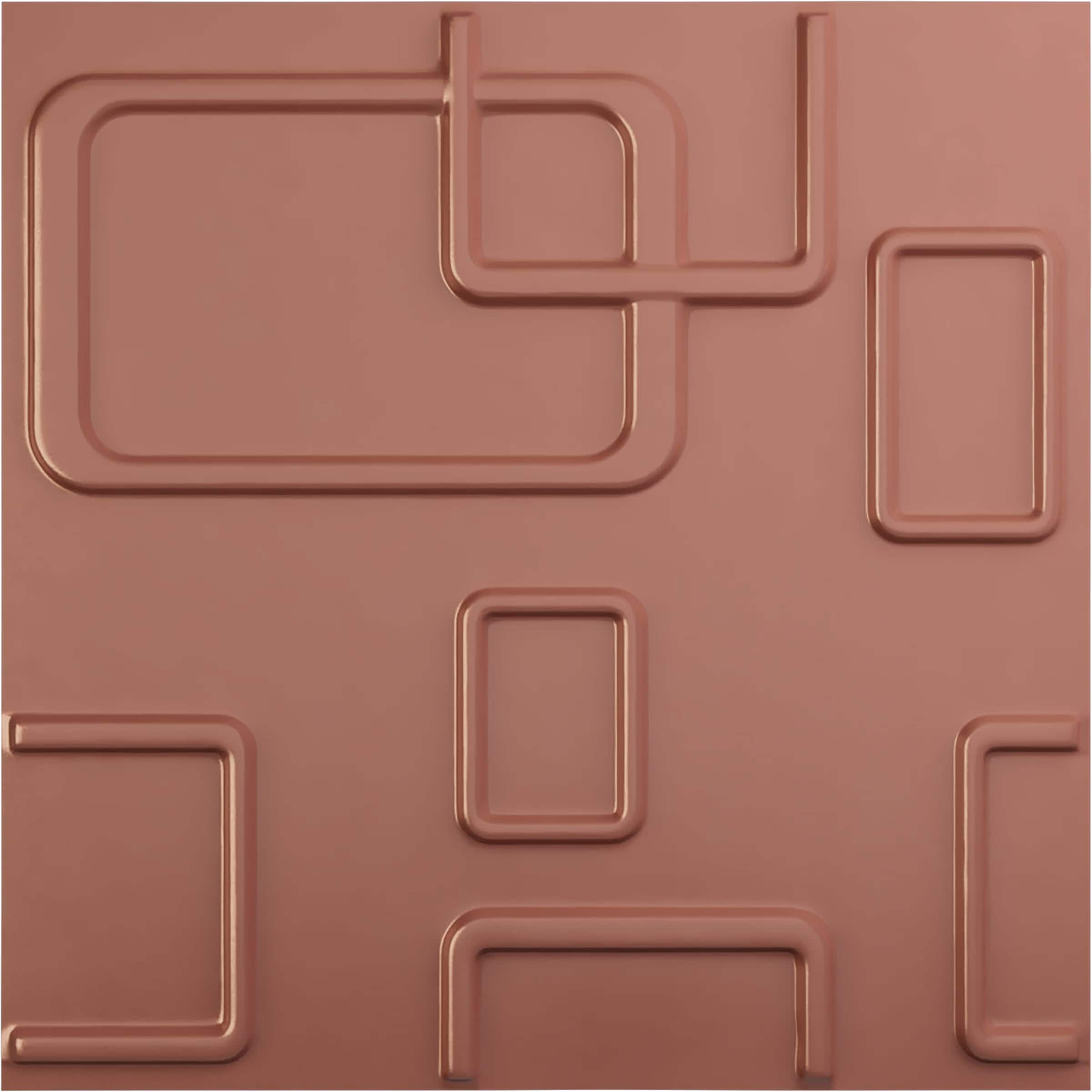 Ekena Millwork WP20X20ODFCP 19-5/8-in x 19-5/8-in Embossed Paintable/Stainable Pink PVC Wall Panel (