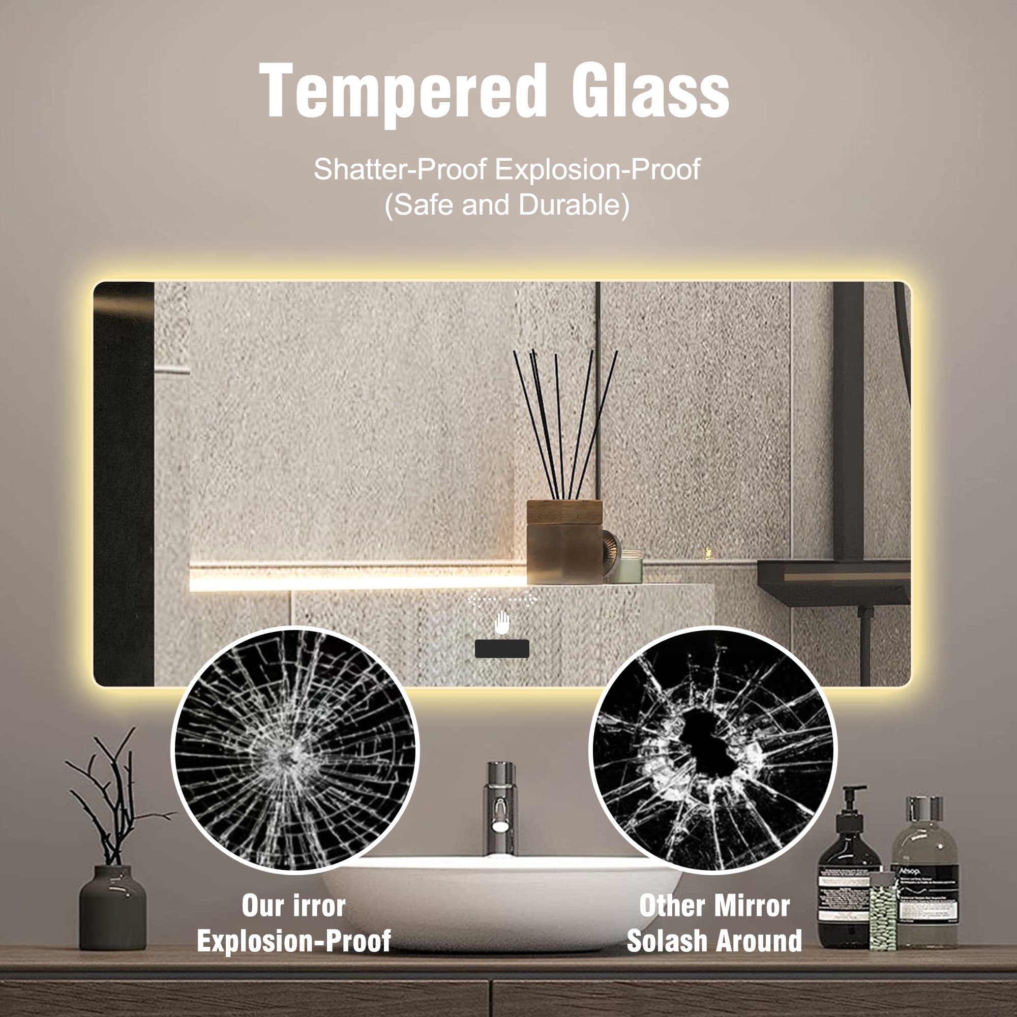 Ama Pear 1-MR-03 Framed-Bath-Mirrors - View #7