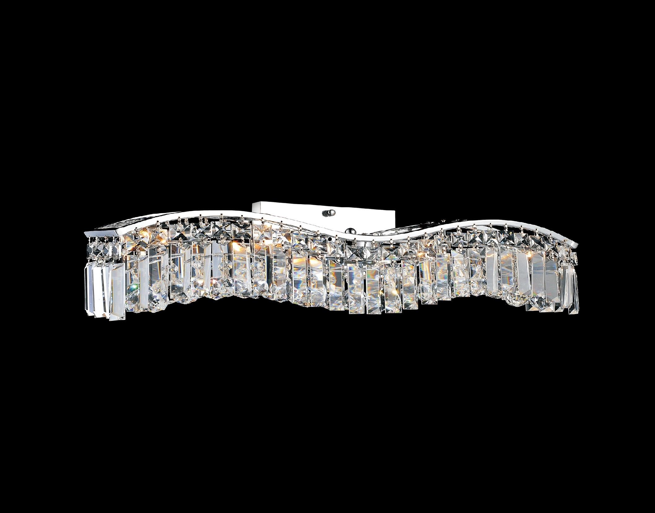 CWI Lighting Glamorous 44-in 7-Light Chrome LED Traditional Vanity ...