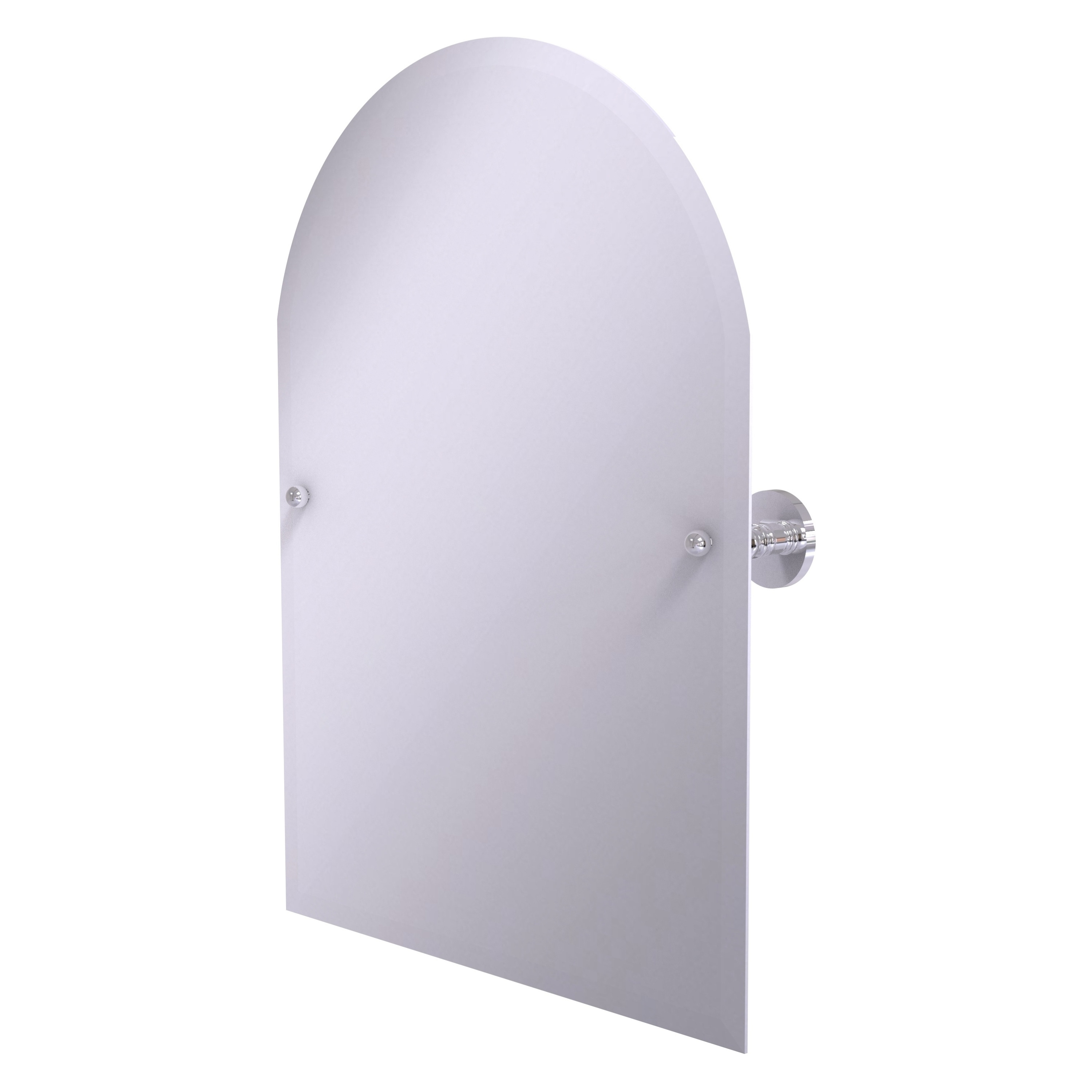 Allied Brass P1094-PC Prestige Skyline 21-Inches x 26-Inches Beveled Frameless Arch Tilting Bathroom Vanity Mirror ( Polished Chrome )