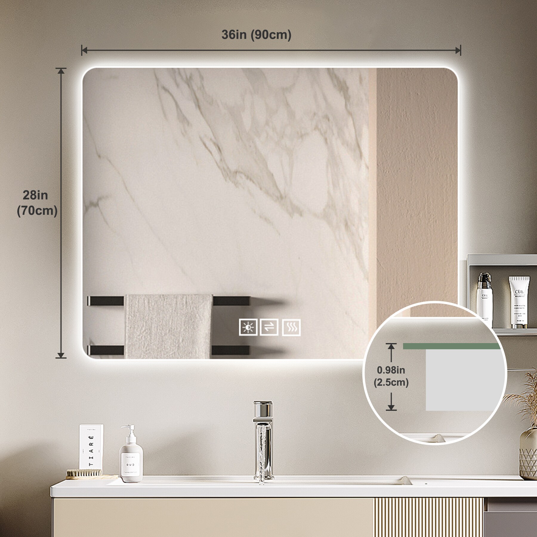 ToolCat SF1-11-YT Framed-Bath-Mirrors - View #7