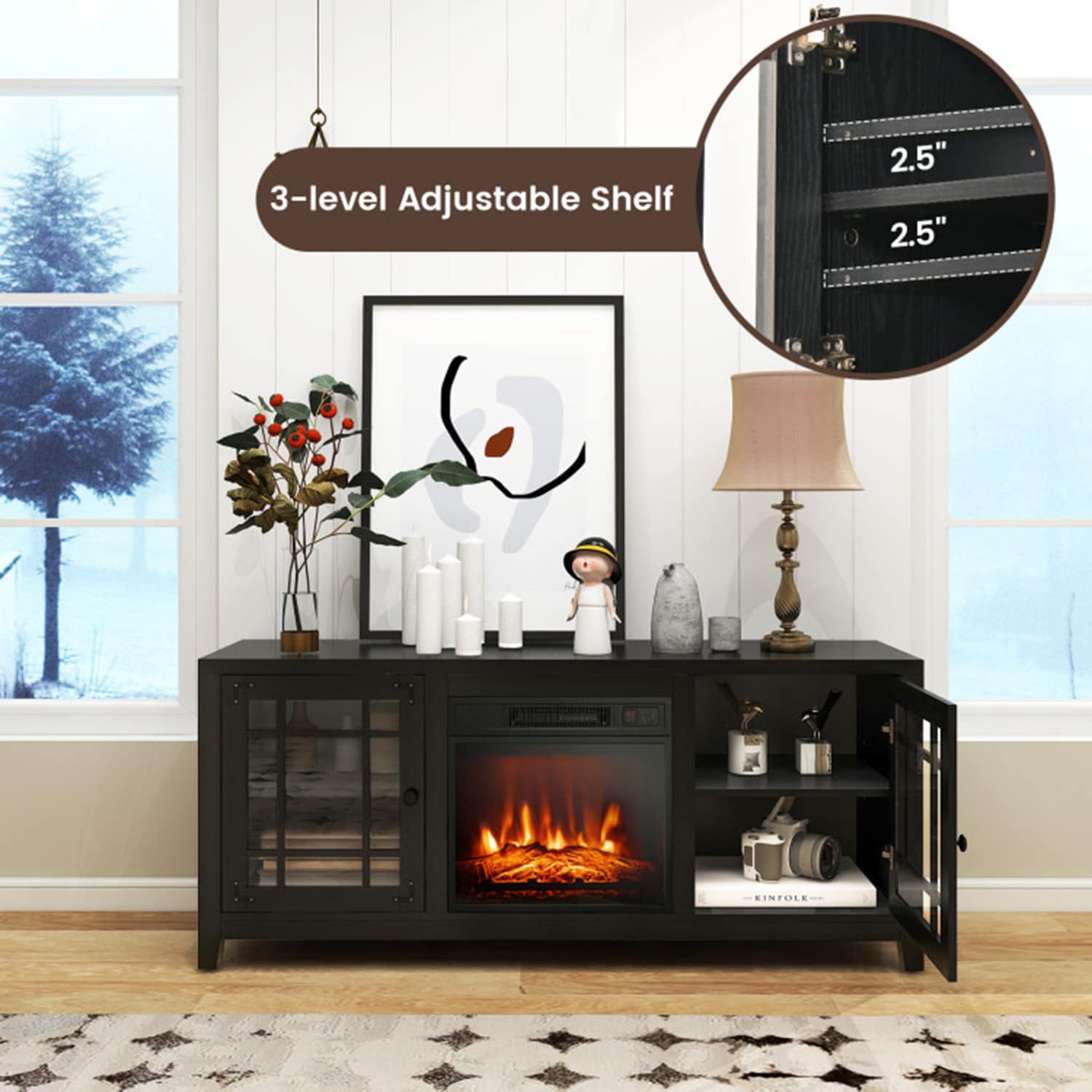 Clihome CL-FP10371DK Electric-Fireplaces - View #4
