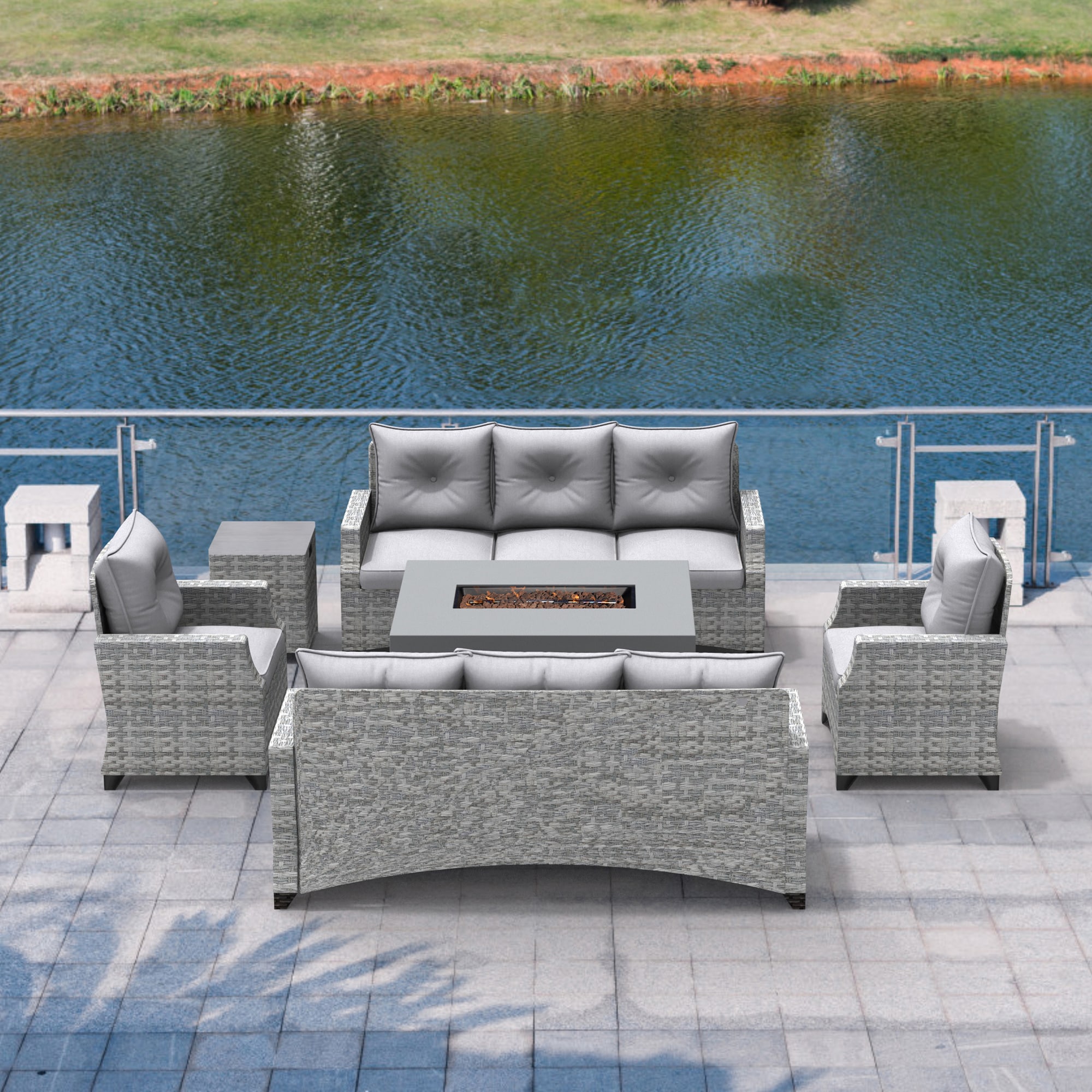 Moda Furnishings 2150-1802-3S Patio-Conversation-Sets - View #6