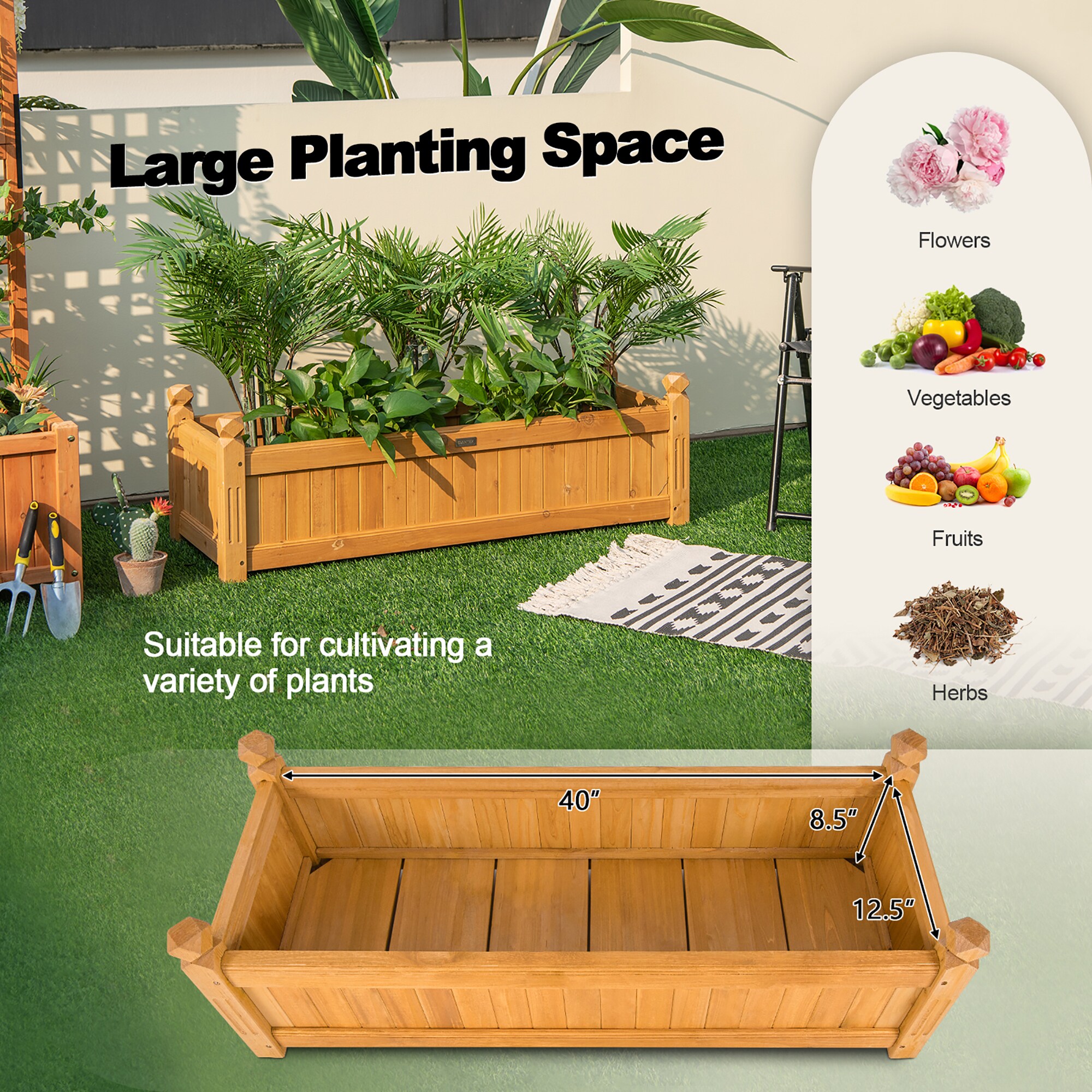 Costway LWS00548 Raised-Garden-Beds - View #2