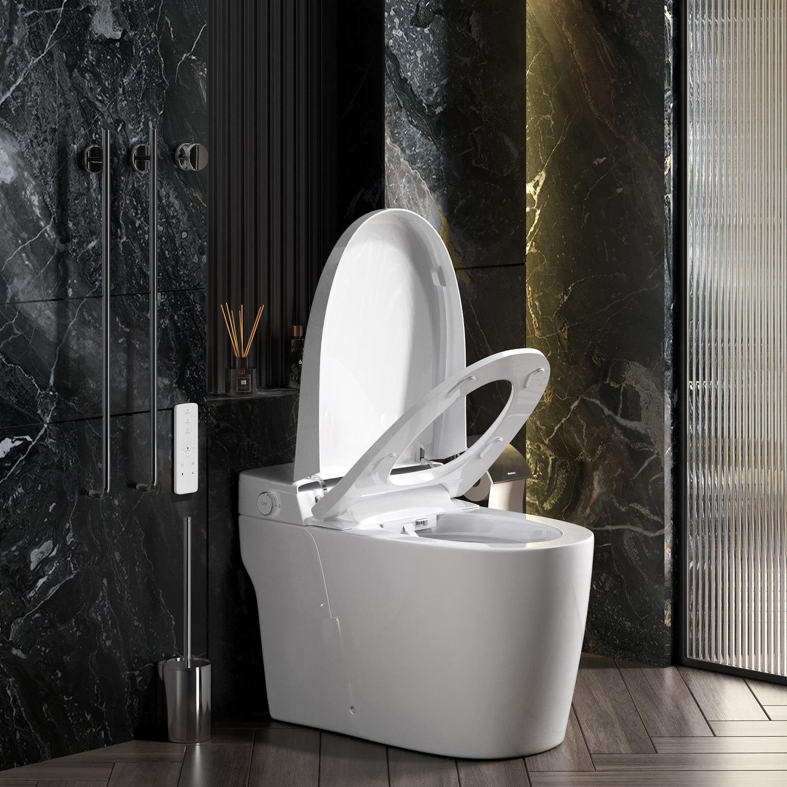 Tatayosi XH-299511 White Smart Bidet Toilet with Auto Open Close and Heated Seat