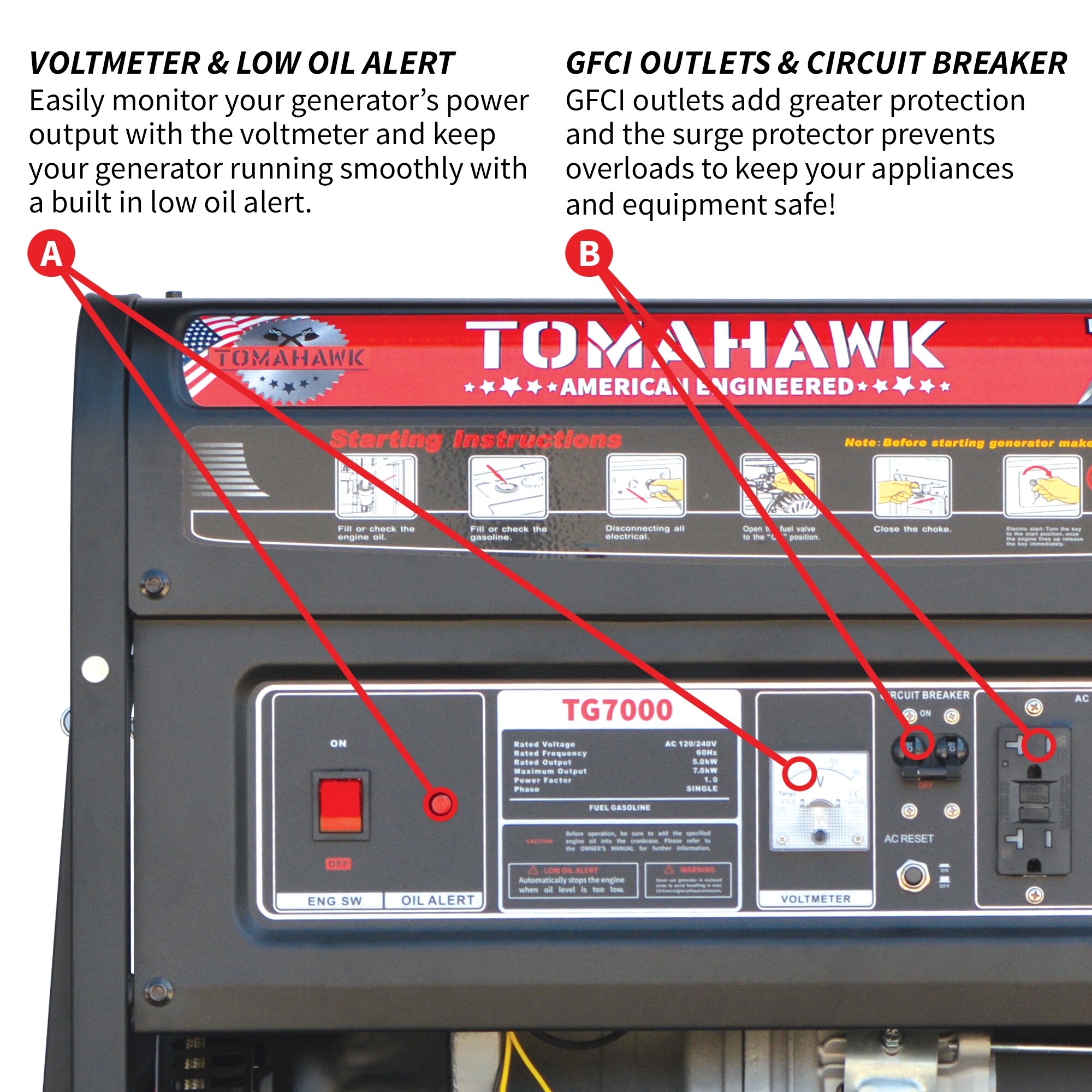 Tomahawk Power TG7000 Portable-Generators - View #5