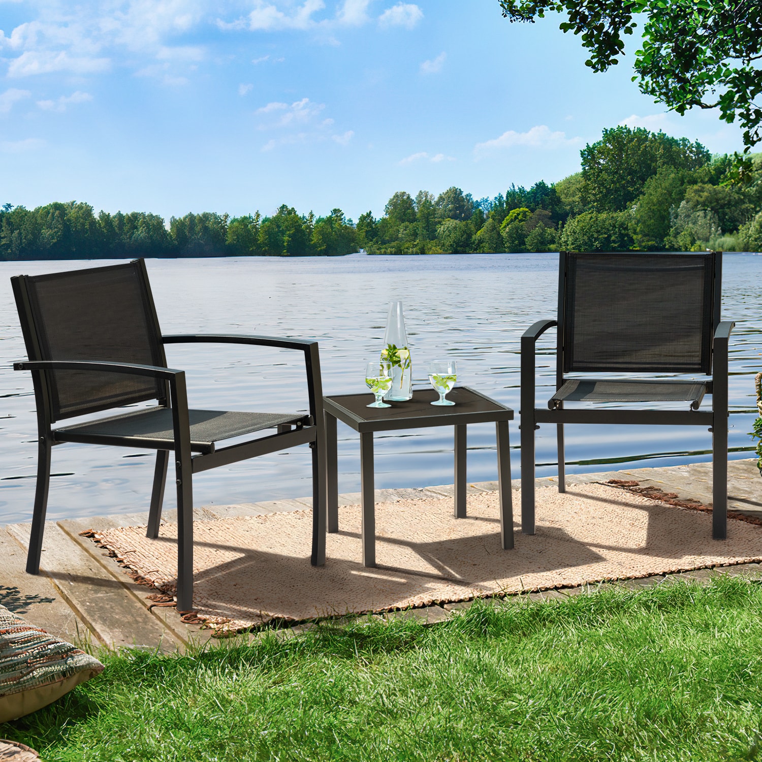 Vineego LS-TSL3BK Patio-Conversation-Sets - View #2