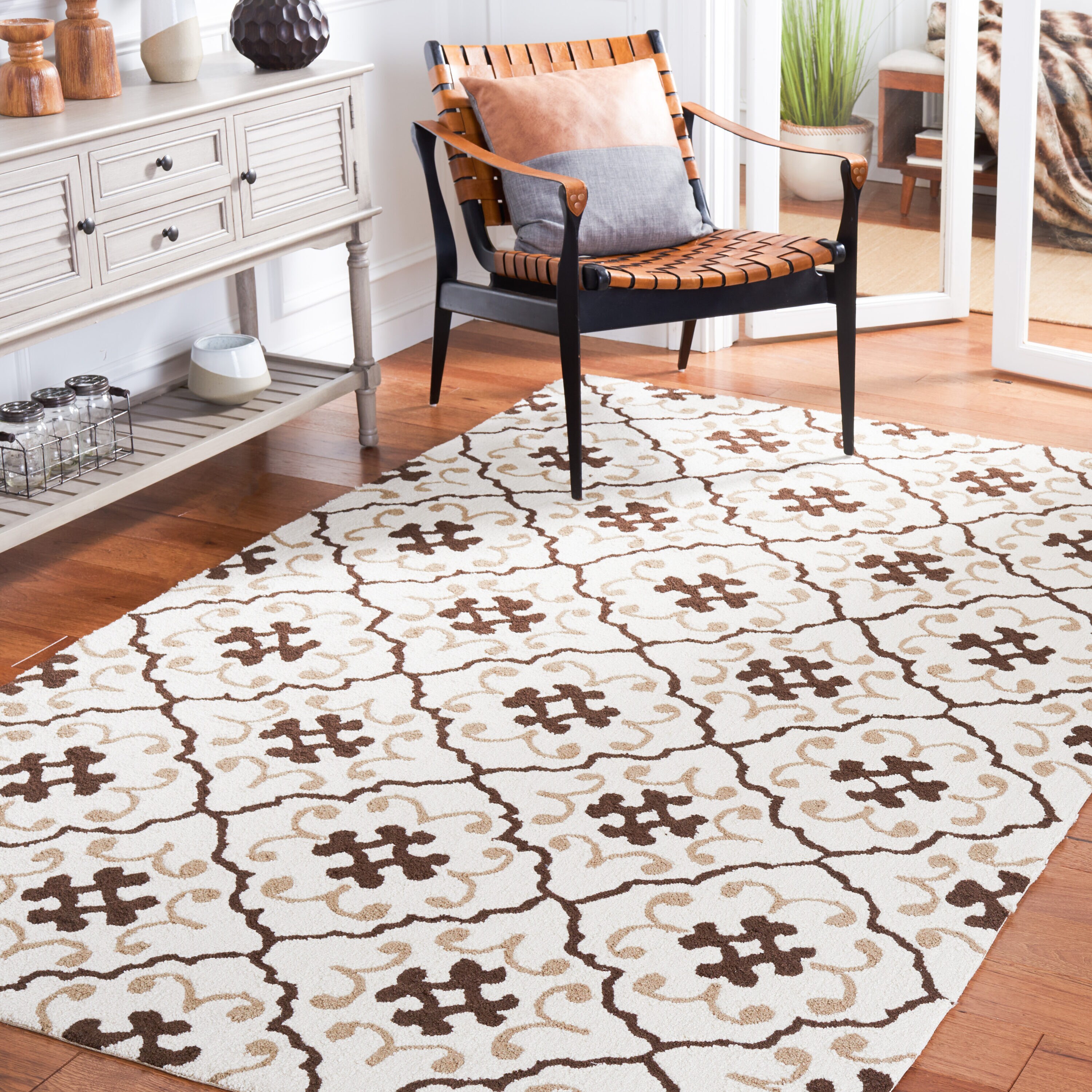 Four Seasons 234M Ivory Grey 5ft x 8ft Contemporary Rug