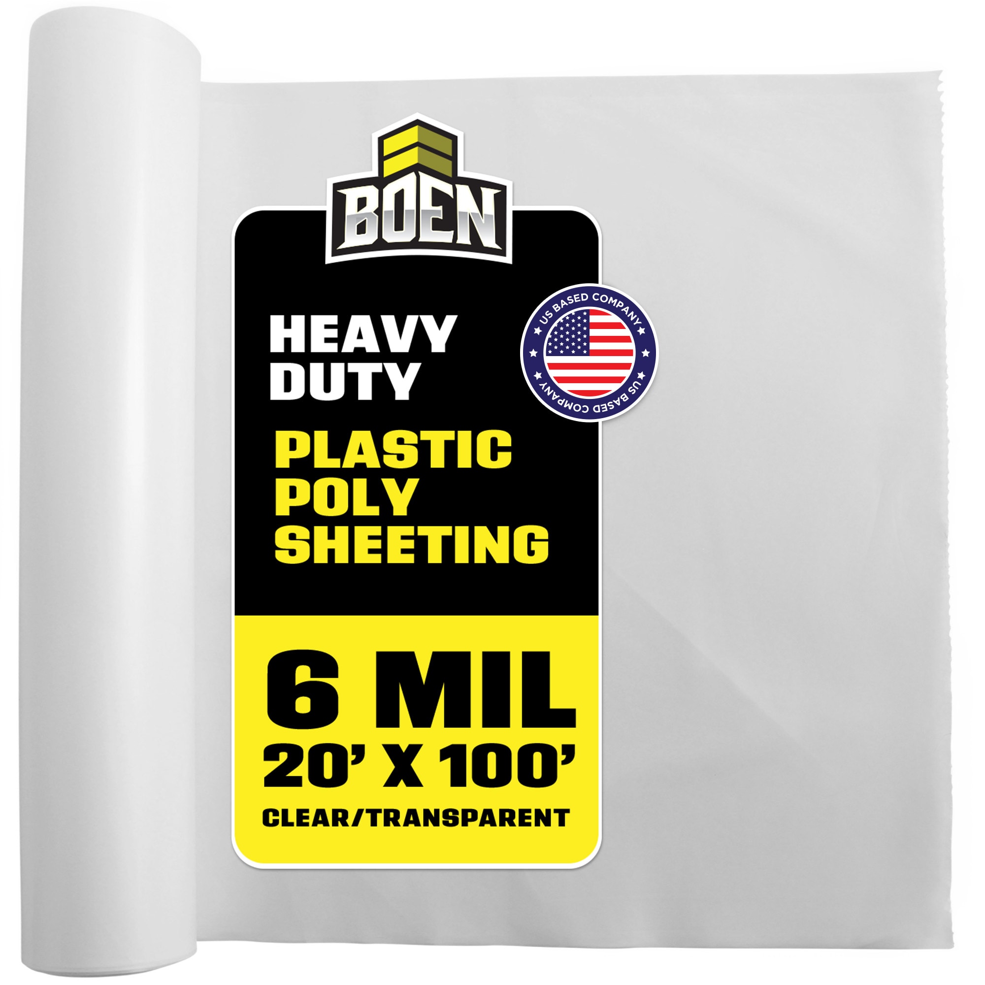 BOEN PS-620 20-Feet x 100-Feet Clear 6-Mils Heavy-duty Plastic sheeting