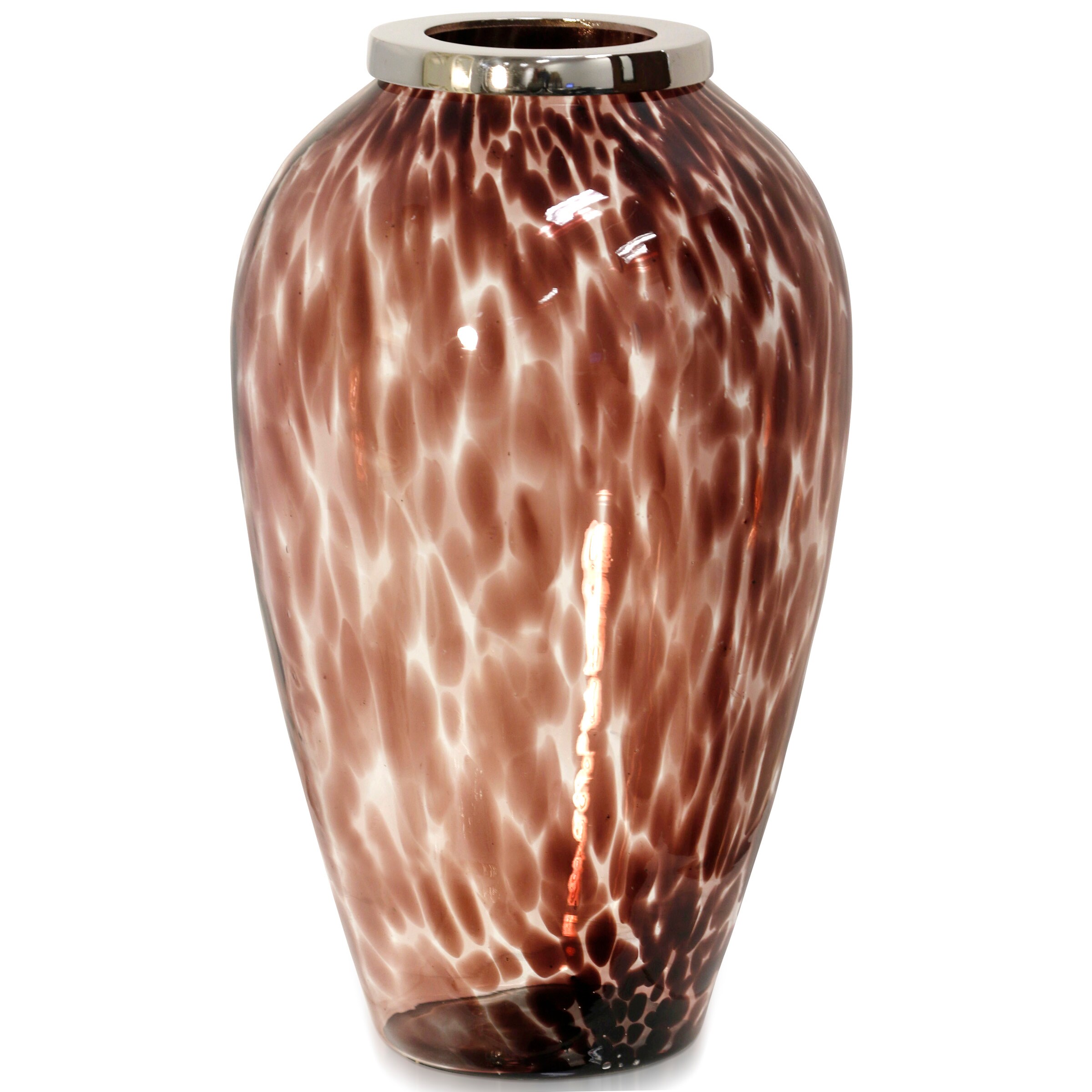 StyleCraft Home Collection AI11332DS Red Glass Modern Vase