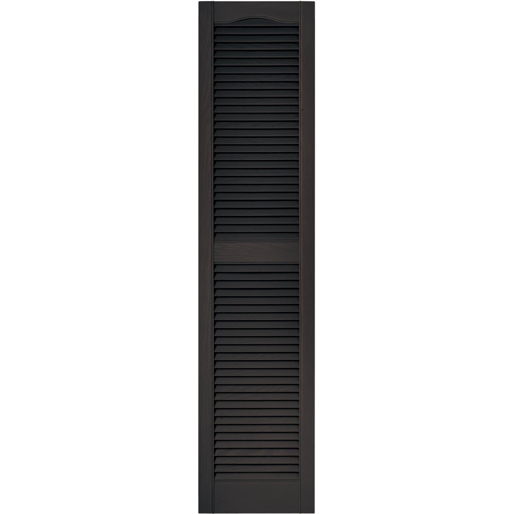 Vantage V1711464010 14.563-in W x 63.75-in H Musket Brown Louvered Exterior Shutters ( 1 -Pack )
