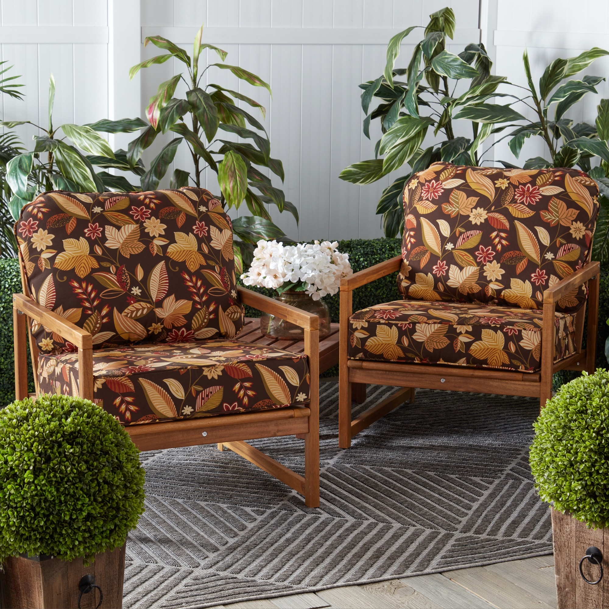 Greendale Home Fashions OC7825-TIMBFLORAL Patio-Furniture-Cushions - View #4