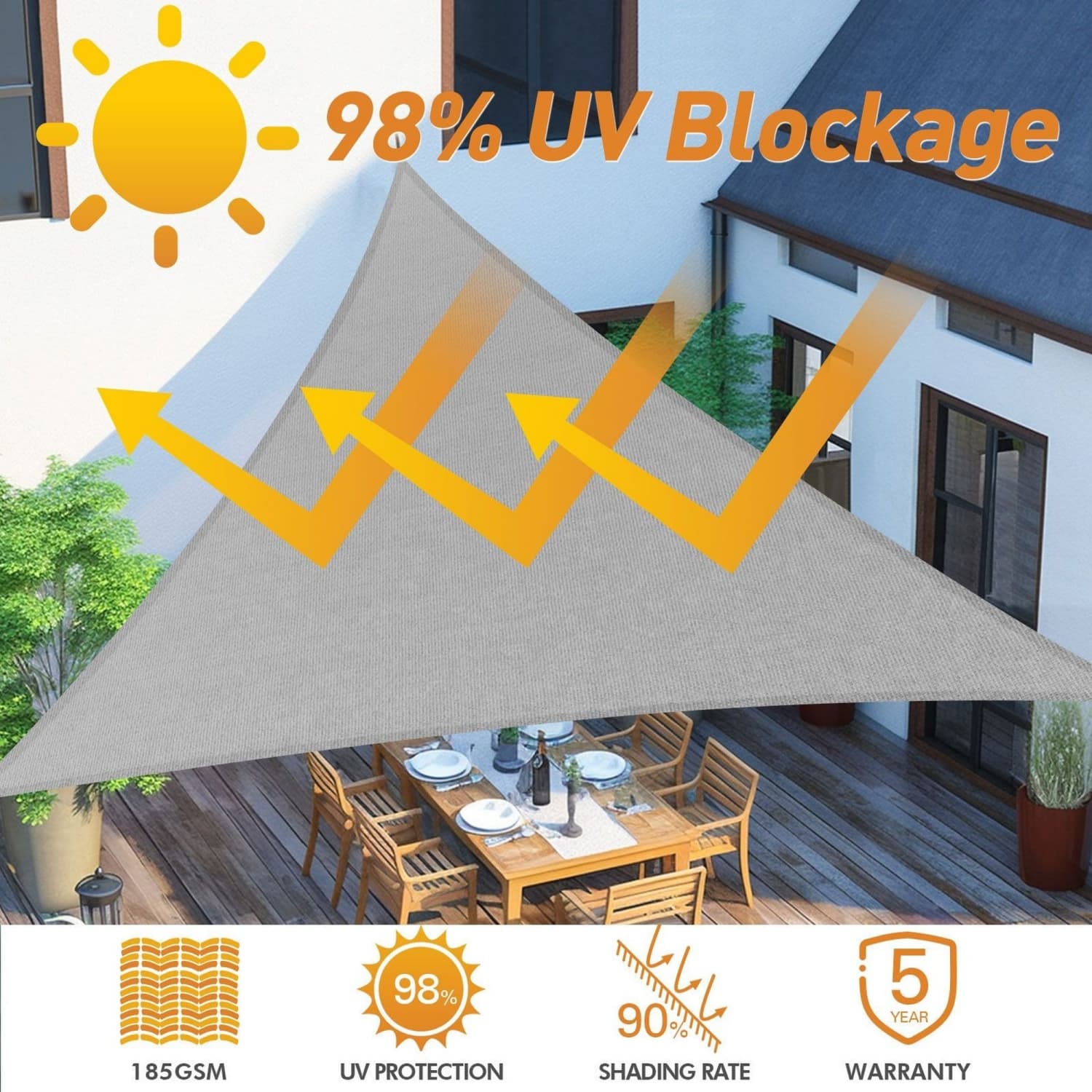 Angel Sar L5MMA64SA818 Shade-Sails-Fabric - View #3