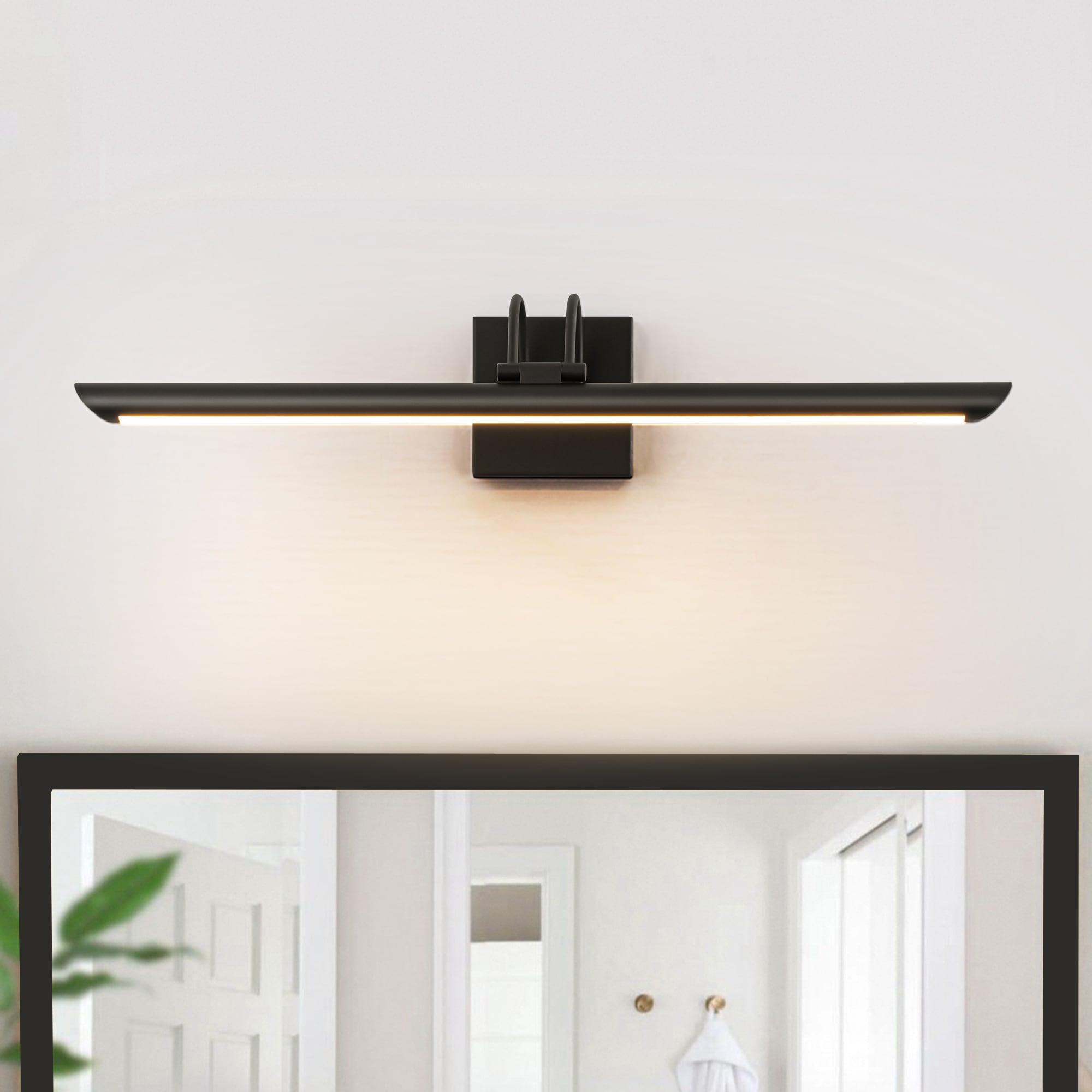 Rennnsan Allegra 23.62-in 1 Light Matte Black Integrated LED Modern/contemporary Bathroom Vanity light