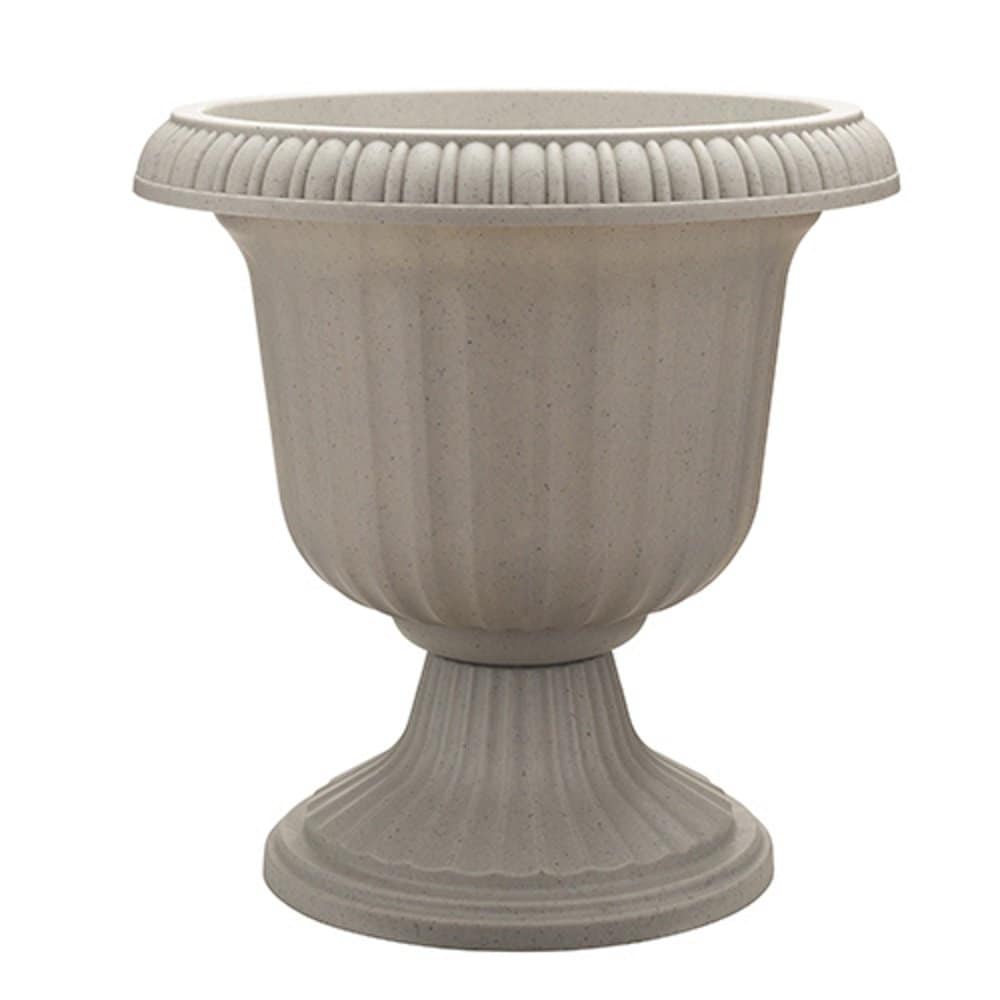 Southern Patio 159320 Urn 14.0-in W Large Brown Resin Contemporary/Modern Outdoor Planter