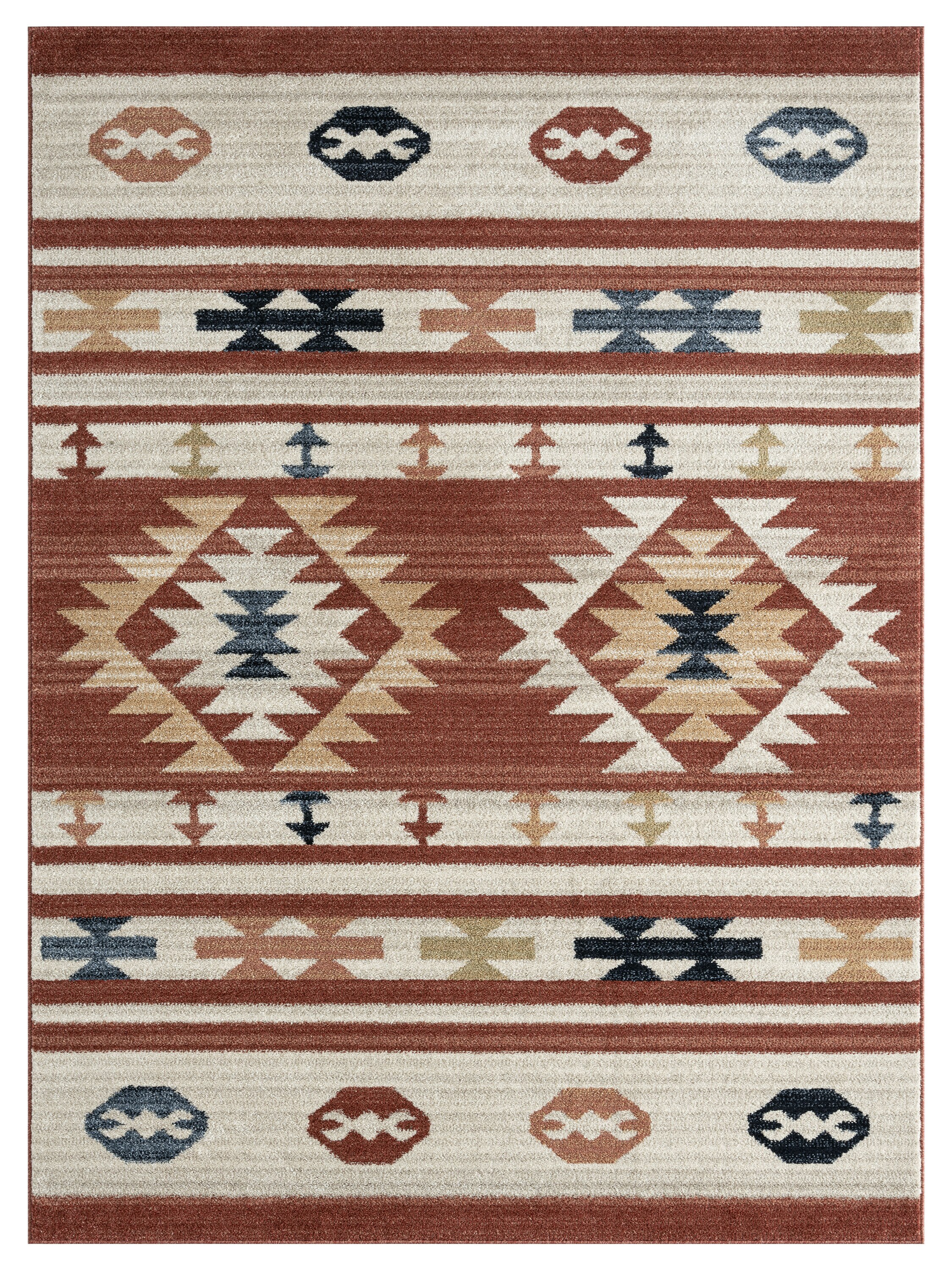 Abani Rugs SED200A-4 SED200A 4 X 6 (ft) Red Indoor Abstract Area Rug