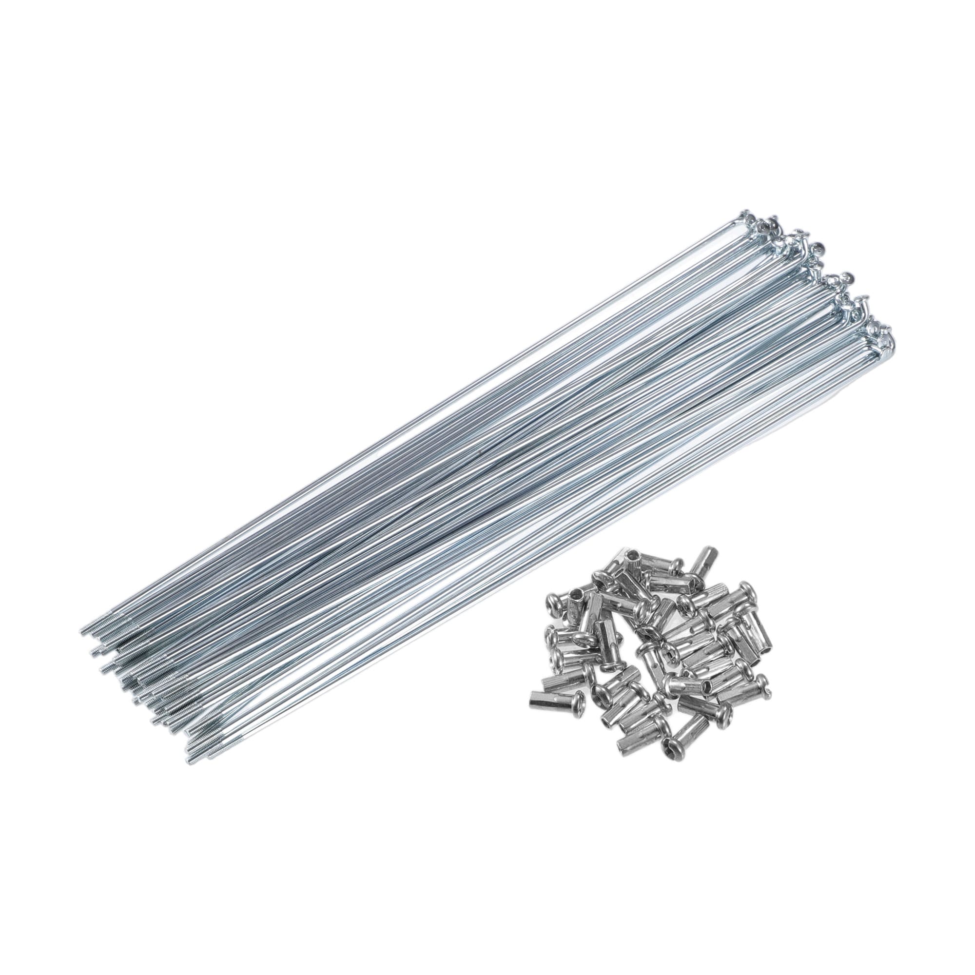 Unique Bargains 40pcs Bicycle Galvanized Spokes 13G Bike Spoke 225mm Length with Nipples for Most Bicycle