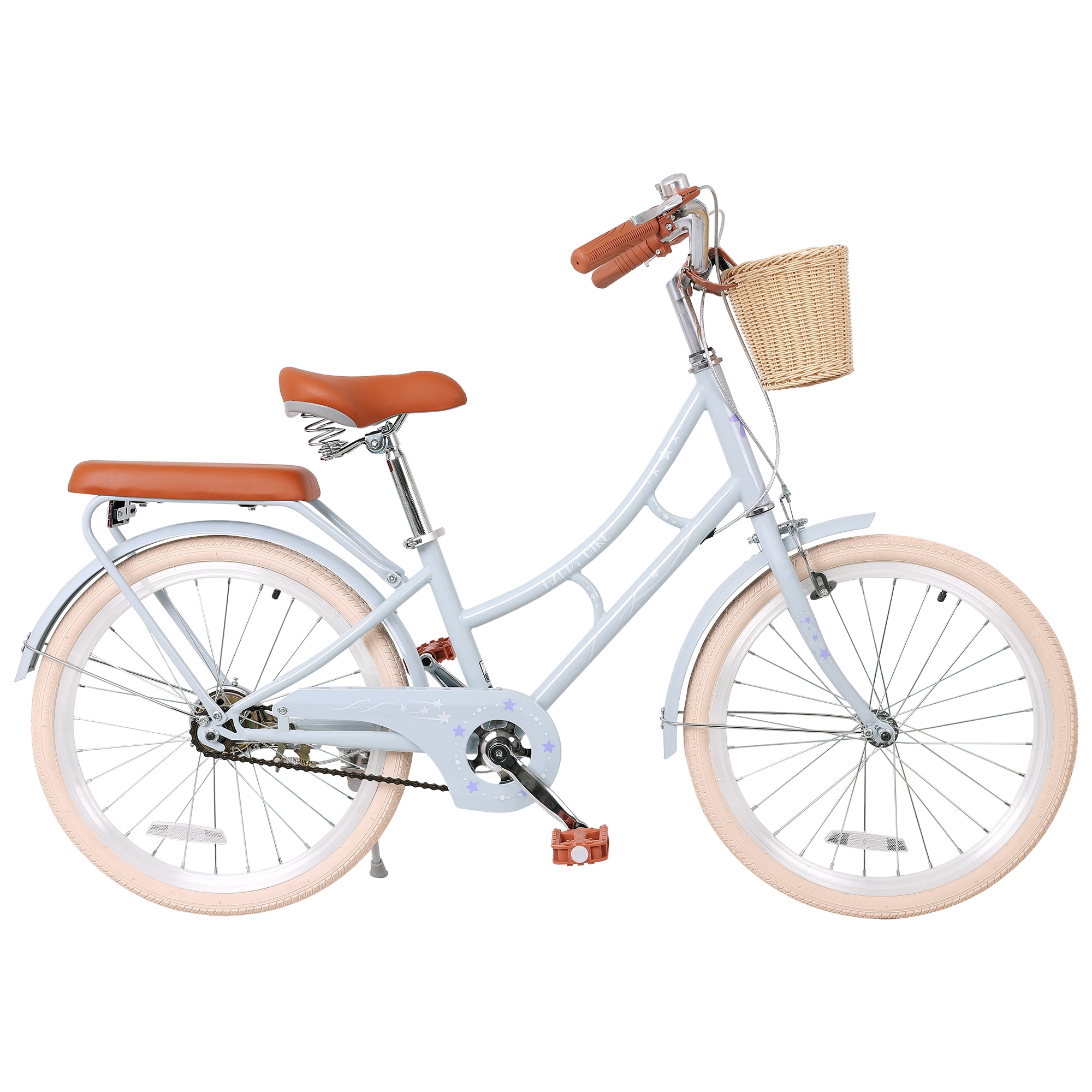 Tatayosi 22 Inch Beach Cruiser Bike for Girls Commuter Bicycle with Front Basket High Carbon Steel Frame Comfortable City Bike for Outdoor Riding
