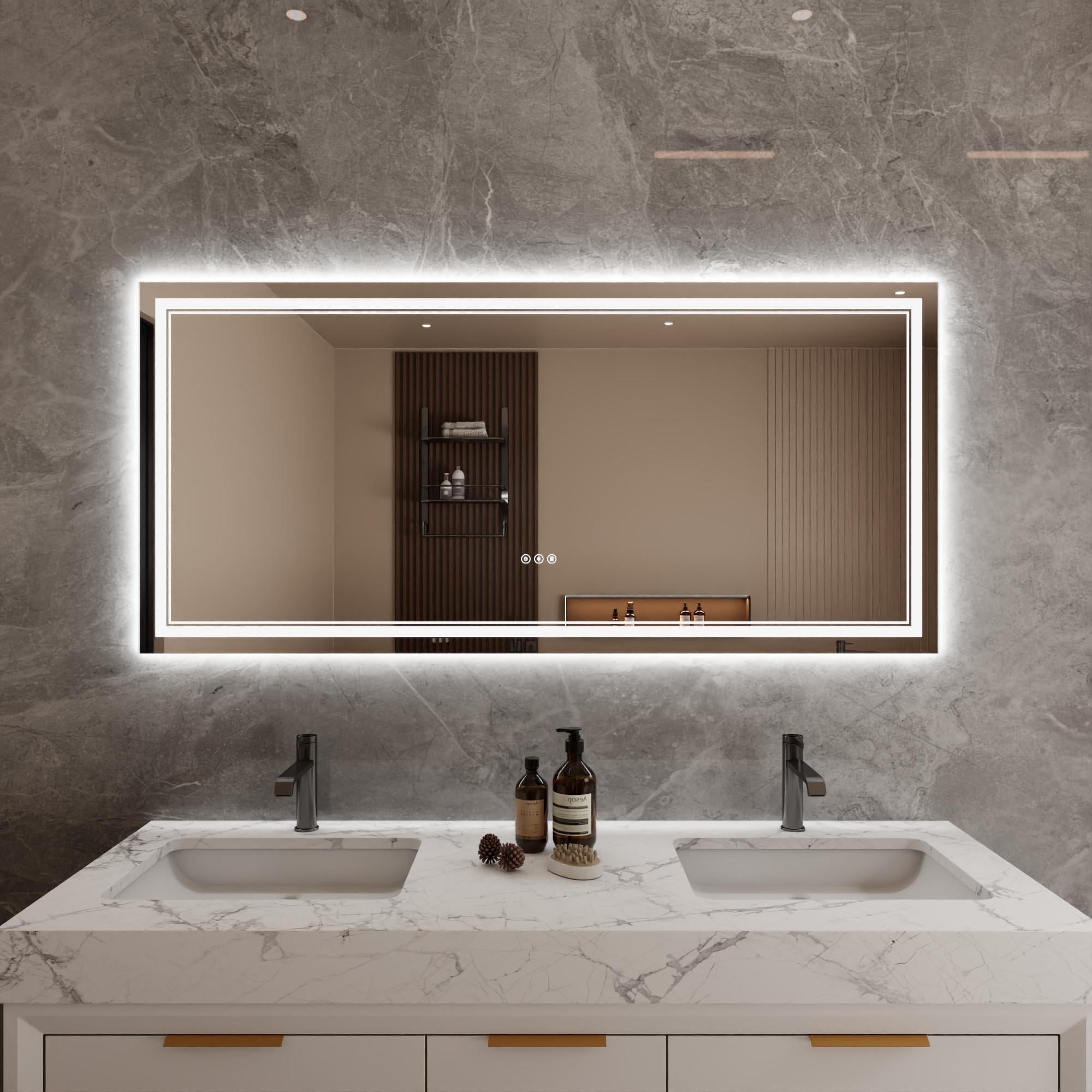 Bayfeve BFKF-3036D4-MIR Framed-Bath-Mirrors - View #2