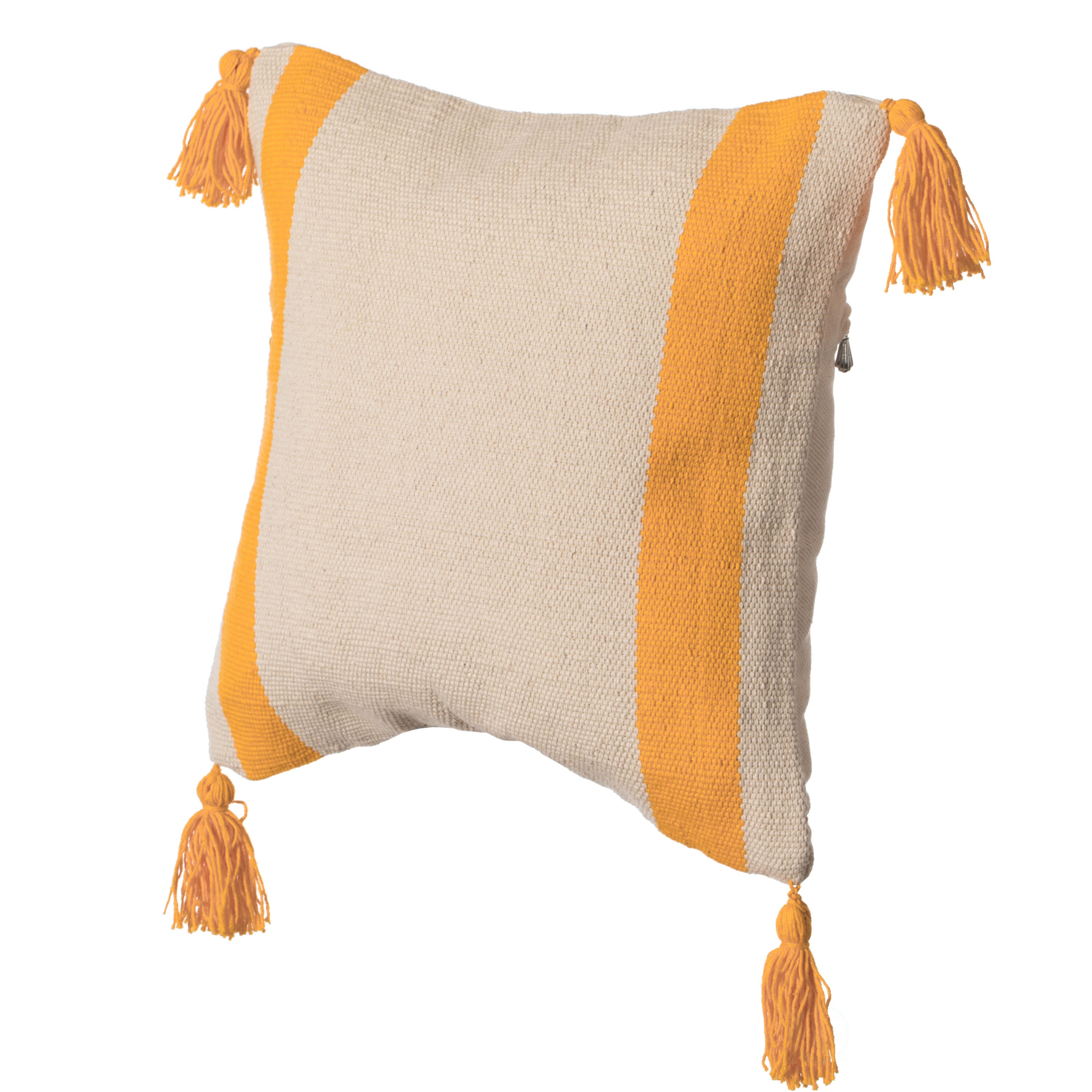 Deerlux QI004311.YL.K 16-in x 16-in Yellow Indoor Decorative Pillow