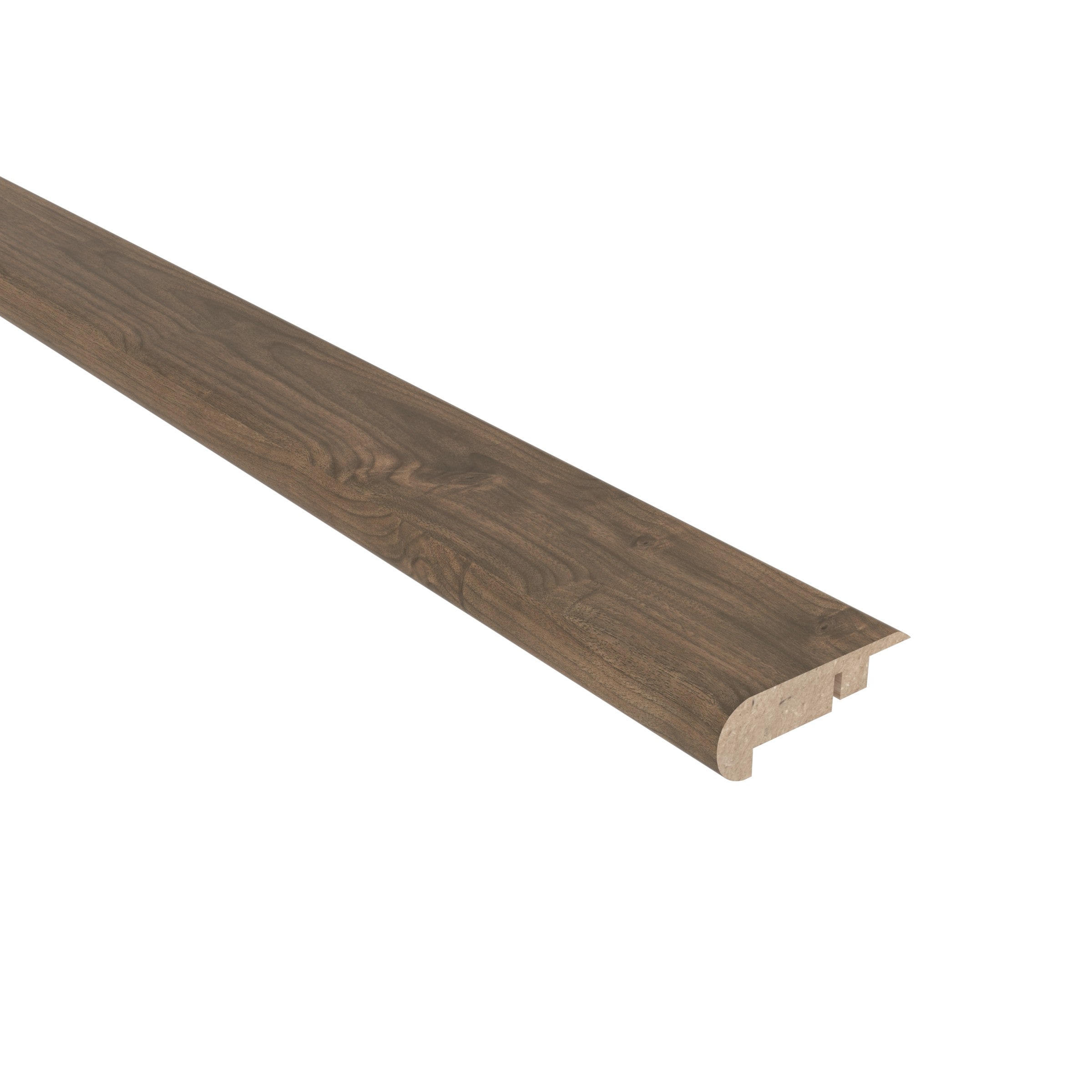 CALI 7704000615 Santa Cruz Misty Wood Walnut Prefinished 0.98-in T x 2.52-in W x 72.83-in L MDF Bullnose