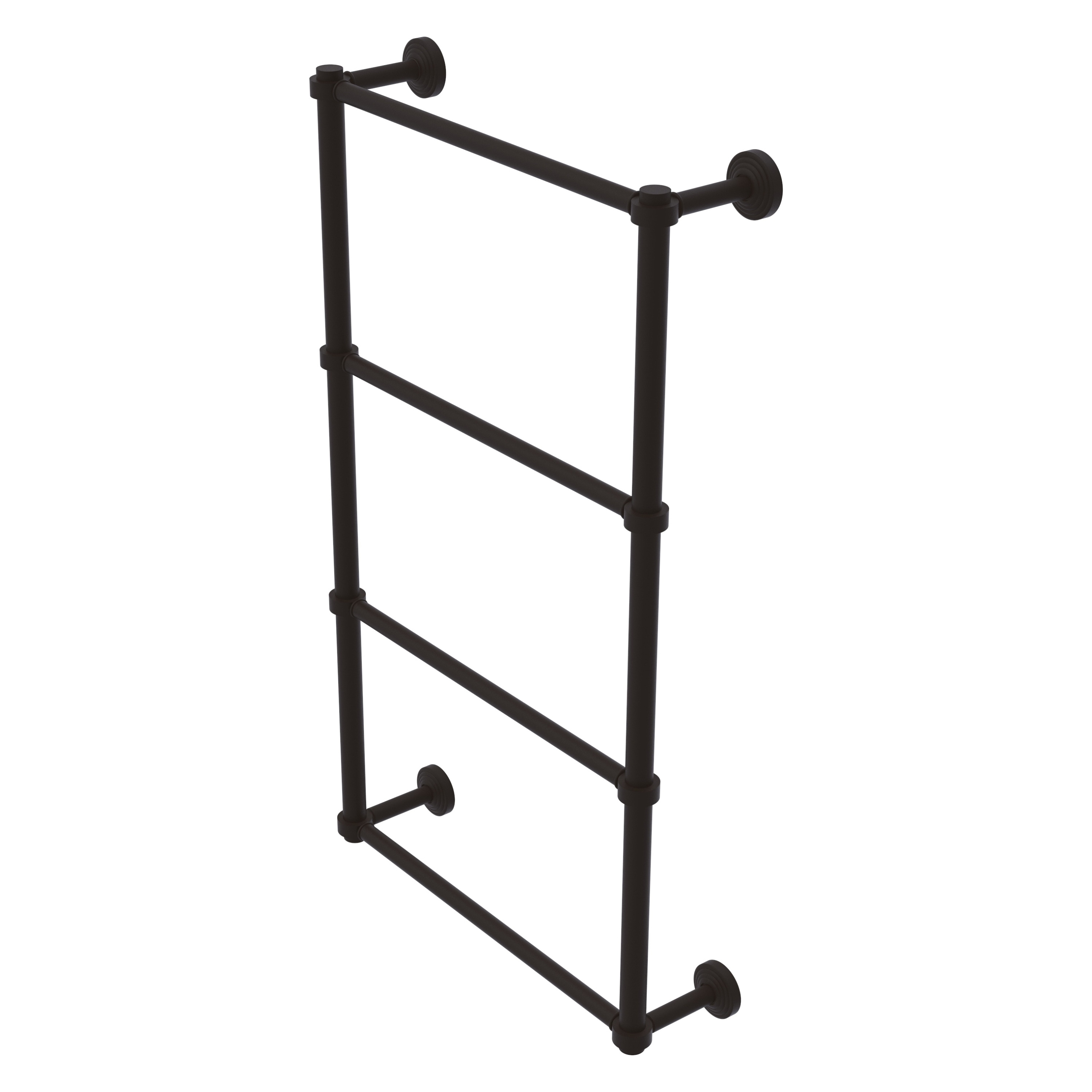 Allied Brass WP-28-24-ORB Waverly Place 24-in double Oil-rubbed bronze Wall mount 4-tier Towel Bar