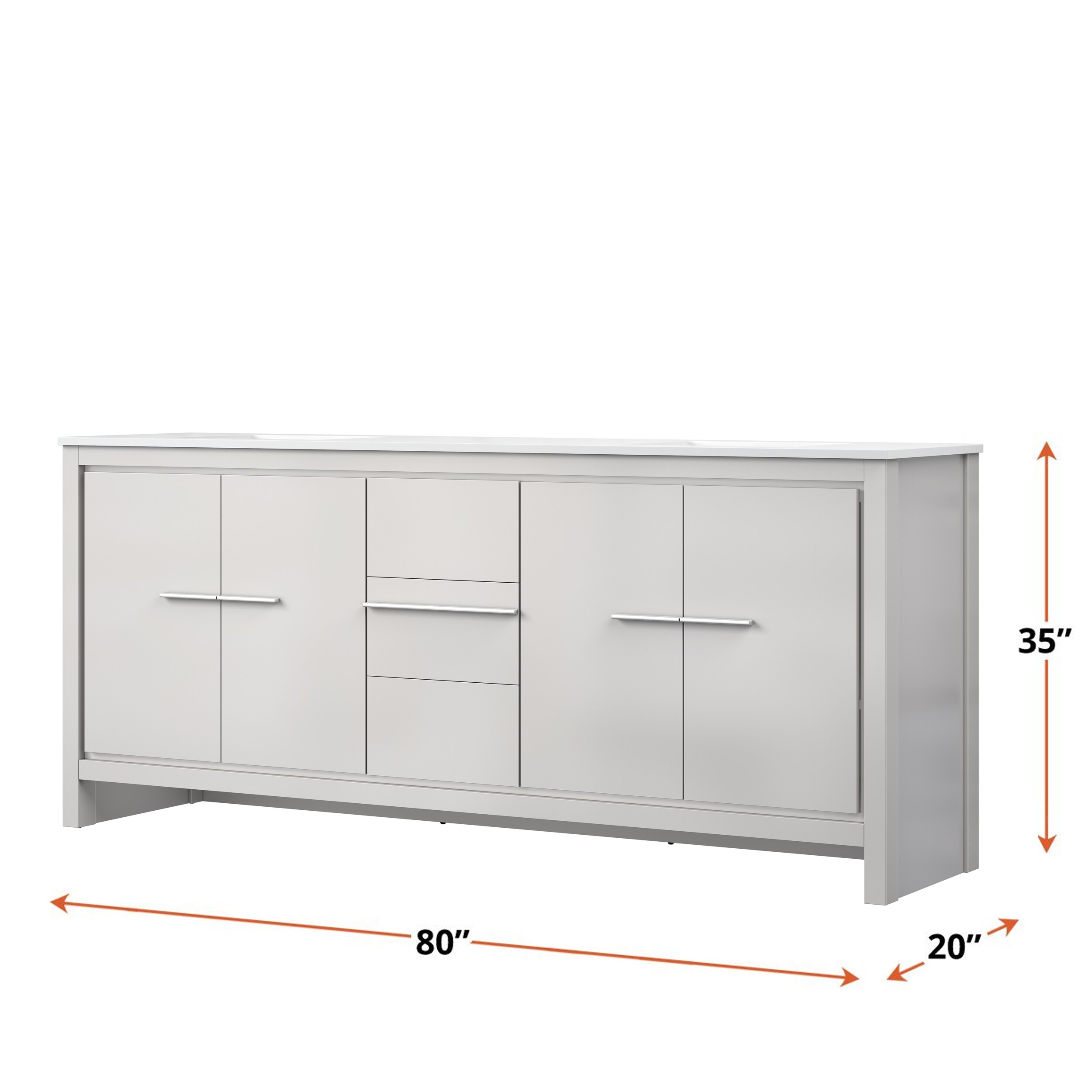 Lexora LVSCSH80DW300 Bath-Vanity-Combo - View #4
