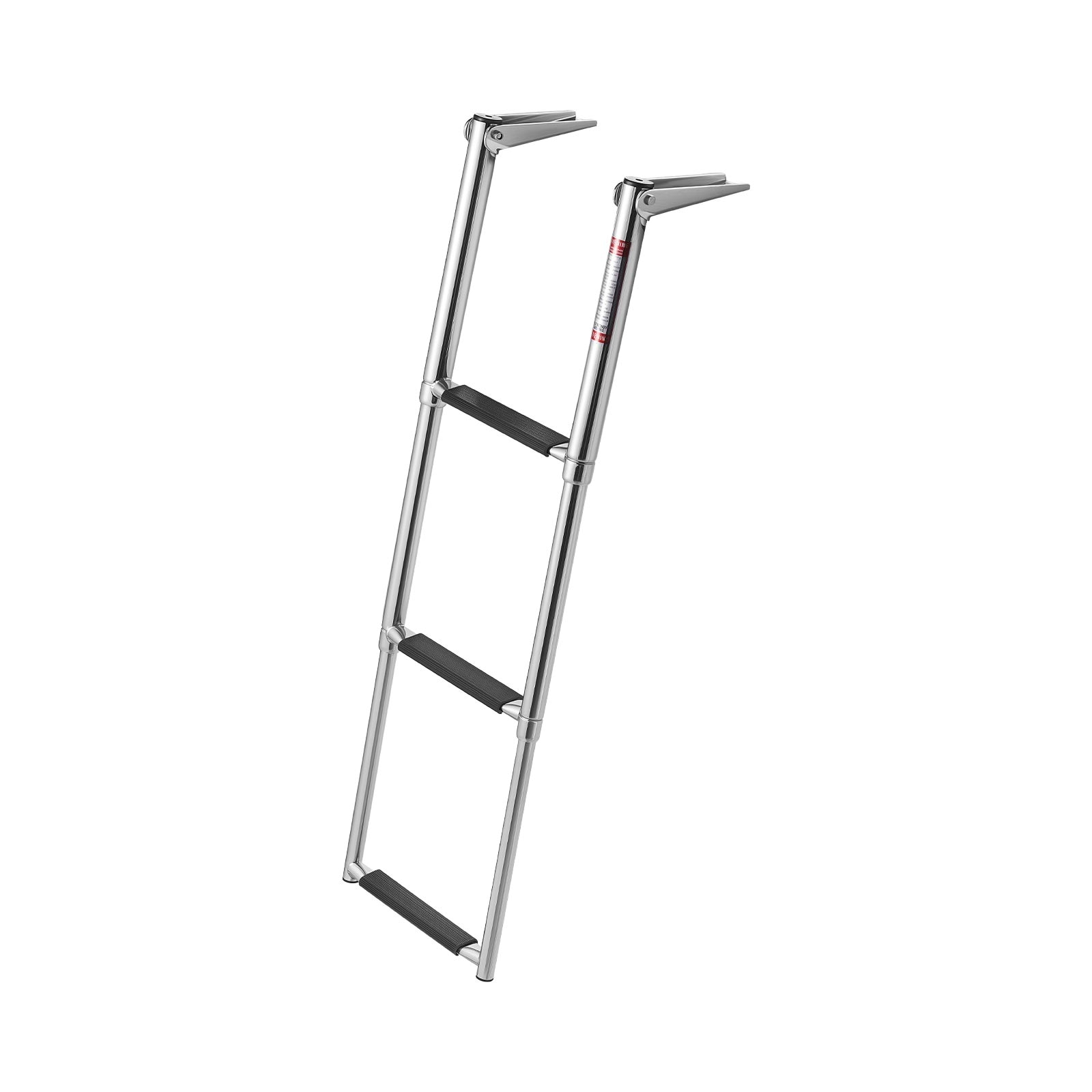 Vorene Folding Boat Ladder 3-Step Stainless Steel Telescoping 600LBS Anti-Slip Inboard Yacht