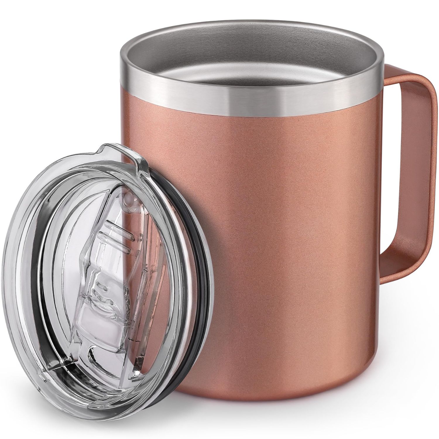 Zulay Kitchen 12 oz Insulated Stainless Steel Coffee Mug with Lid