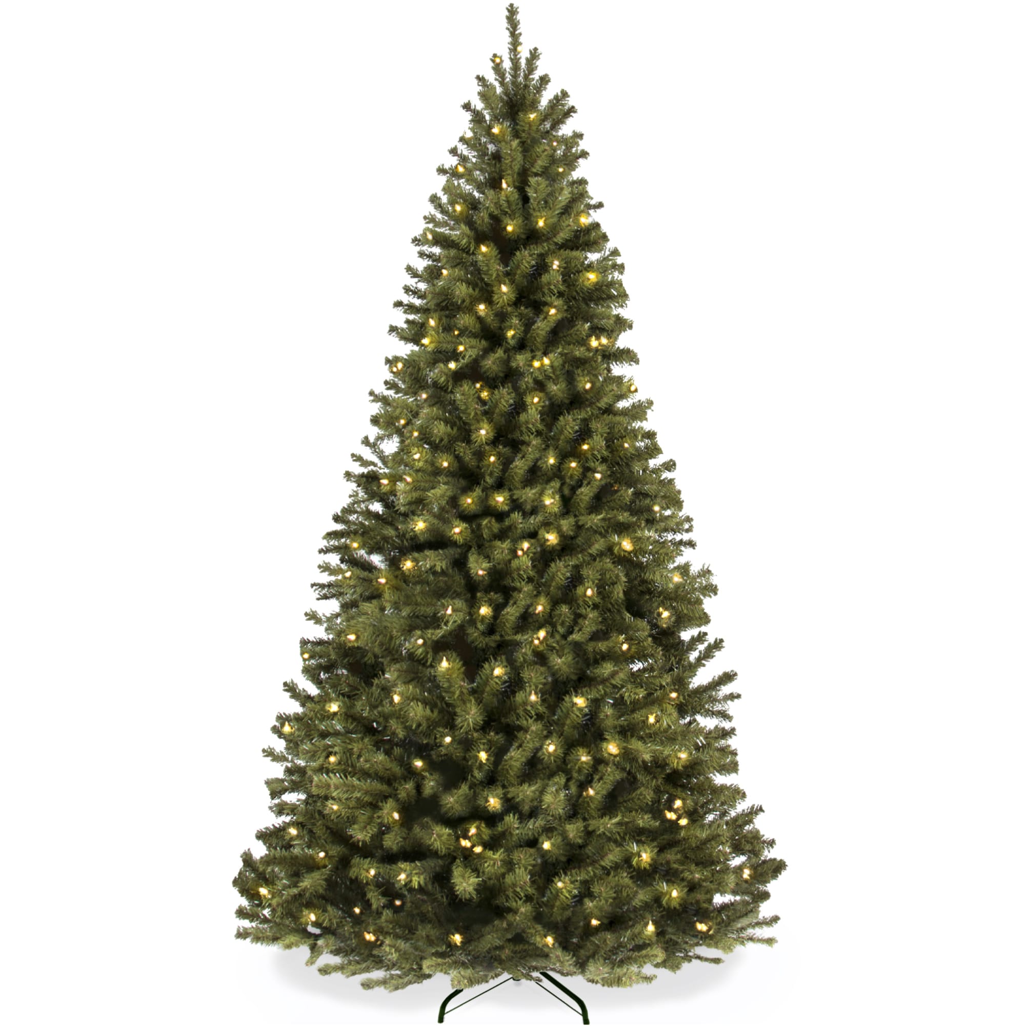 Best Choice Products  Artificial Christmas Tree 9ft Premium Pre-Lit Spruce Design Dense Branches - Green Spruce