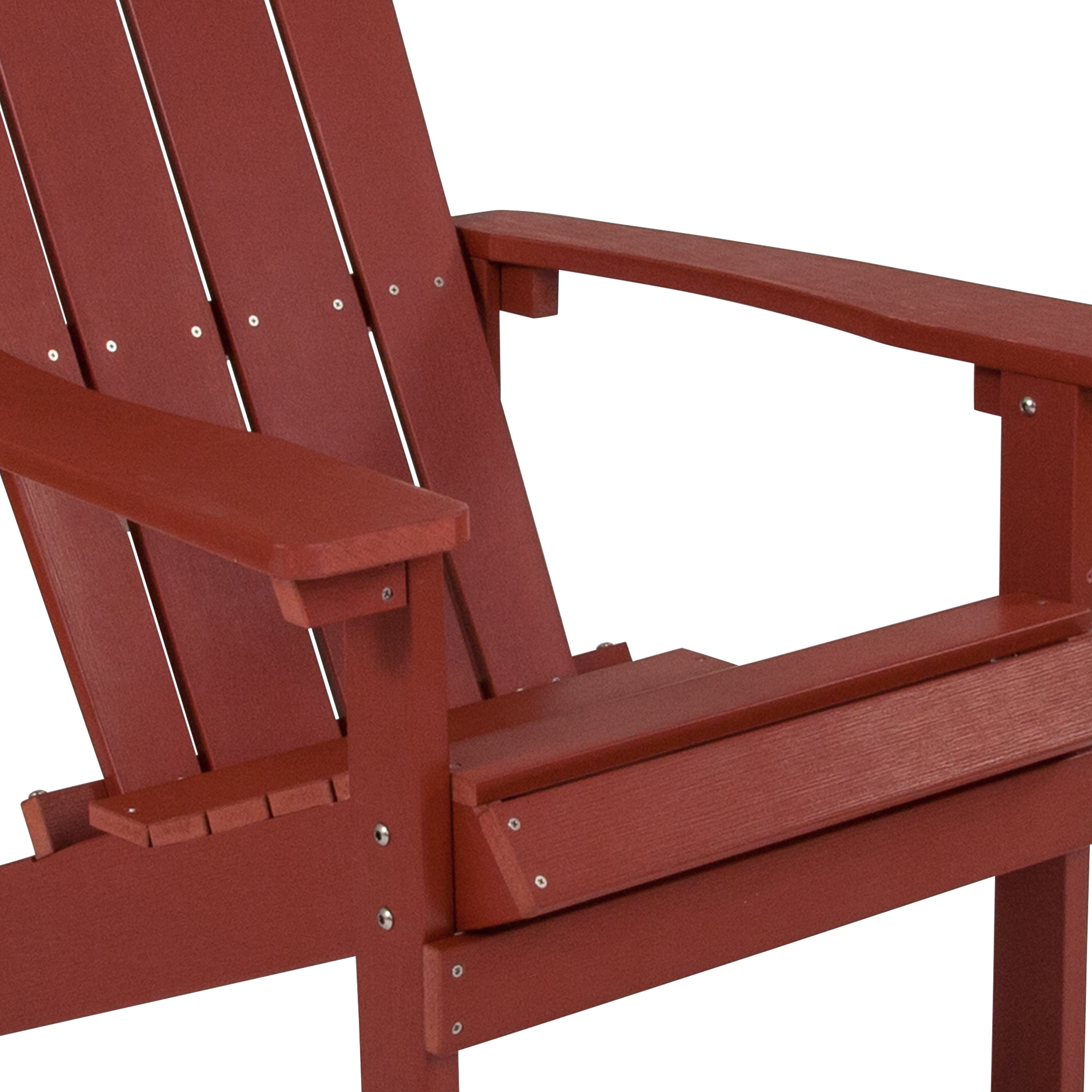 maroon adirondack chairs