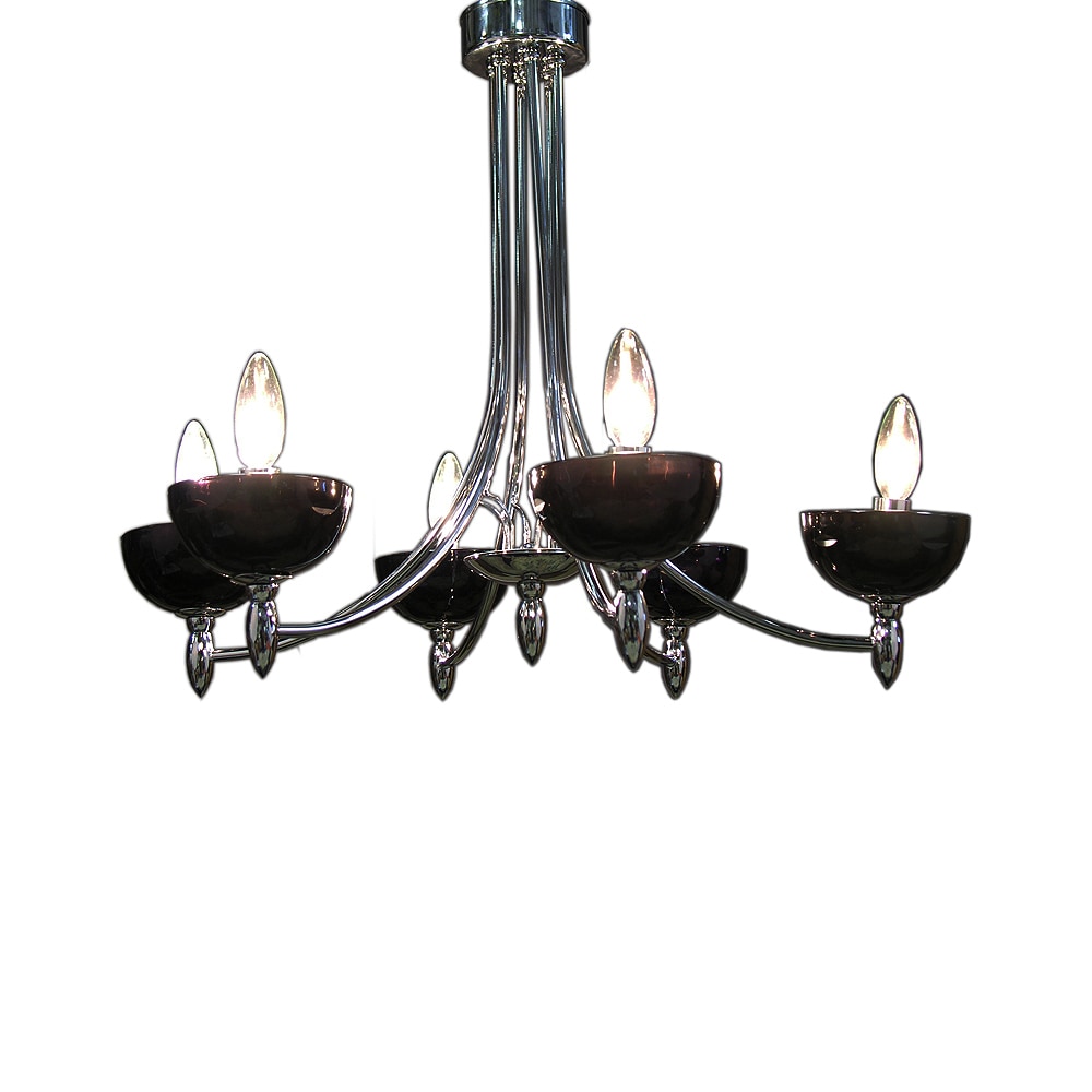 Home Accessories Inc RL1331-6 6 -Light Polished Chrome Transitional Crystal For Use in Bedrooms, Dining Rooms, Foyers, Kitchens, Living Rooms Chandelier