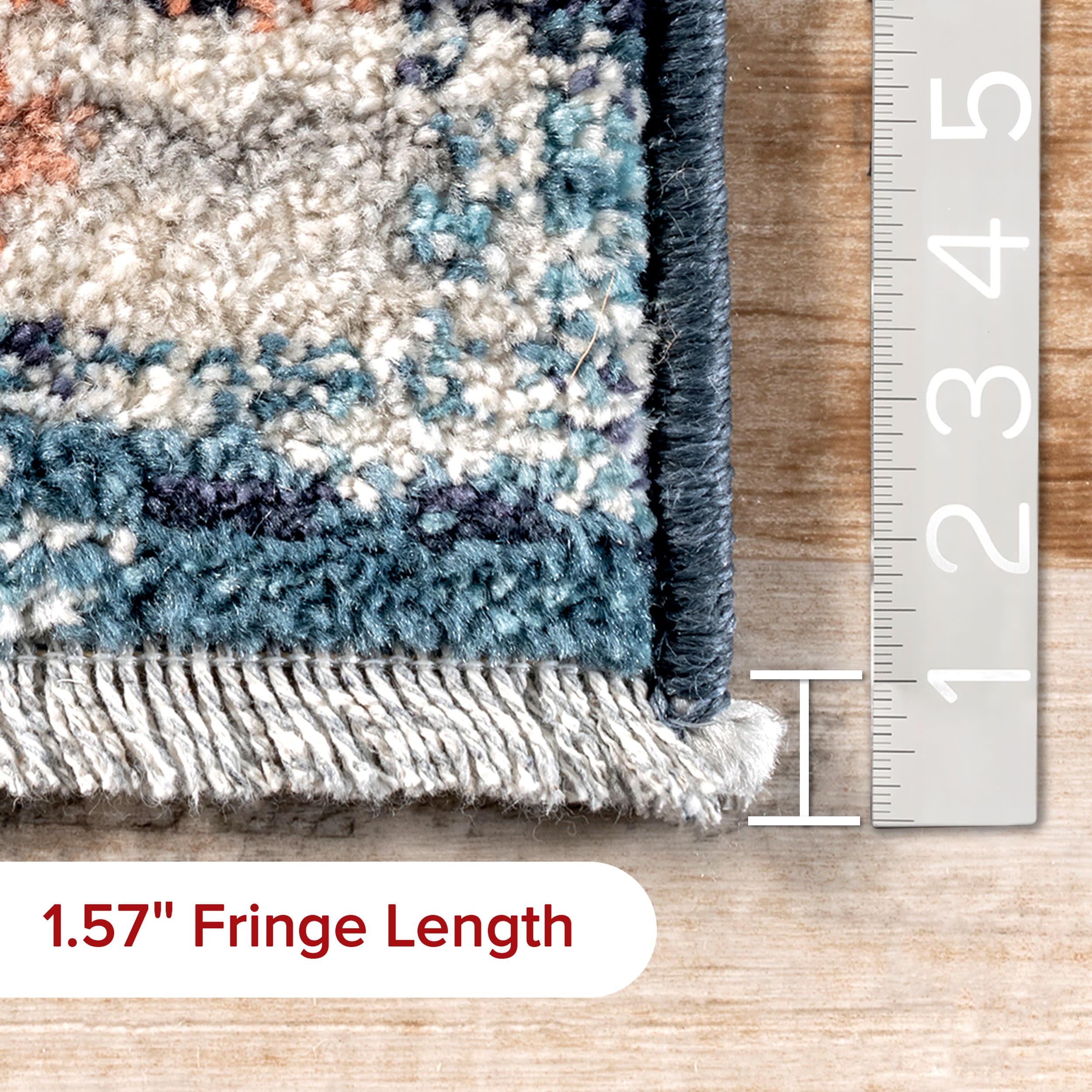 Regal Blue Medallion 4' x 6' Easy-Care Synthetic Area Rug