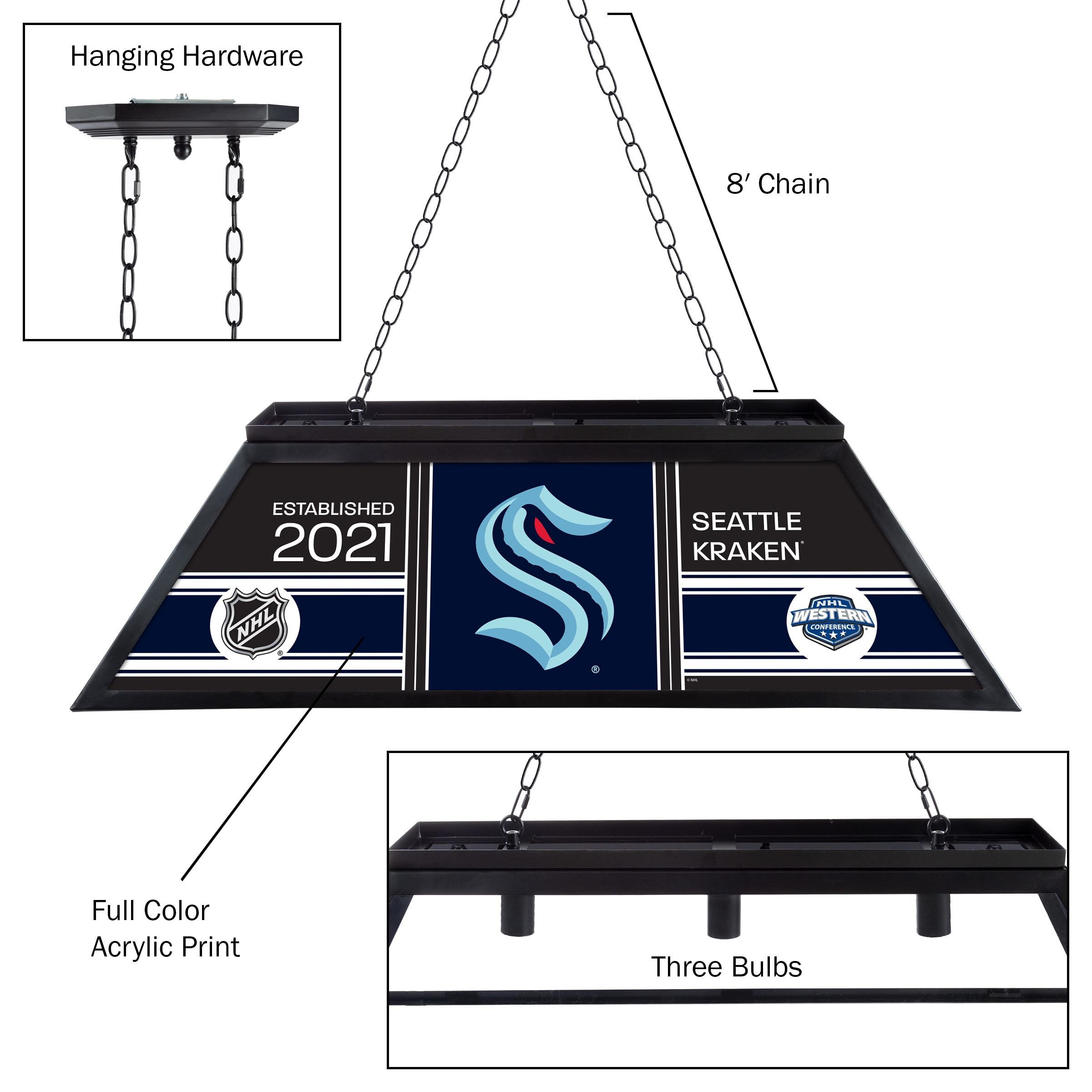 Trademark Gameroom NHL4400-SK-PCH Pool-Table-Lighting - View #4