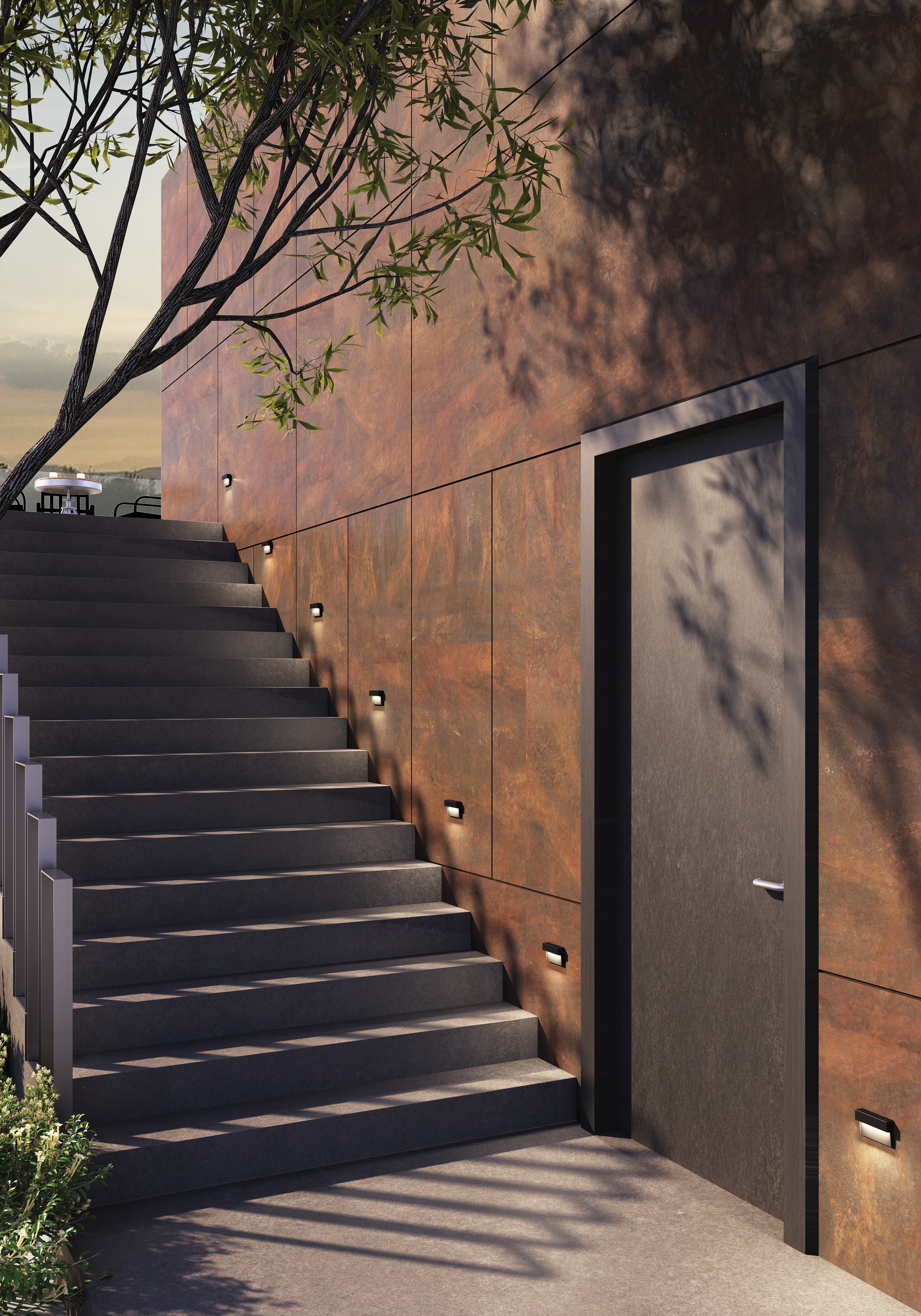 DALS Lighting LEDSTEP001D-BK Outdoor-Wall-Lighting - View #2