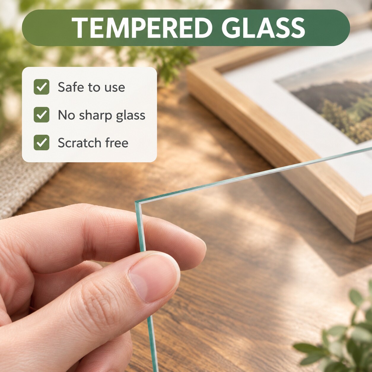 WZK 2 Pack Matted Wooden Picture Frames Tempered Glass Wall Tabletop ...