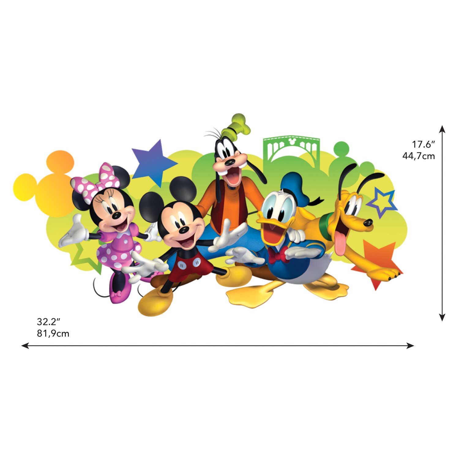 Disney Mickey & Friends Personalized Giant Wall Decal with Alphabet