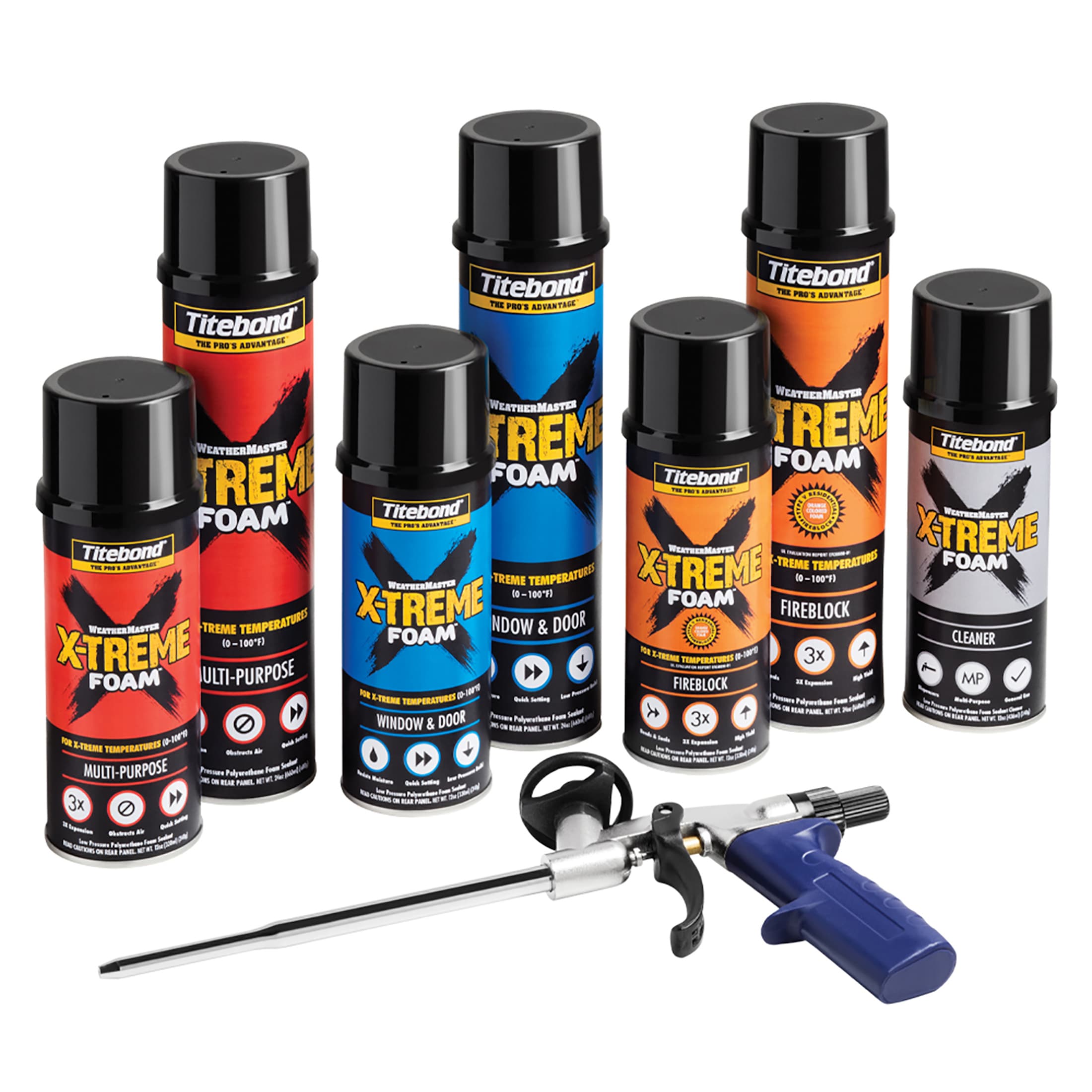 Titebond X-TREME Spray gun Indoor/Outdoor Spray Foam Insulation Kit in ...